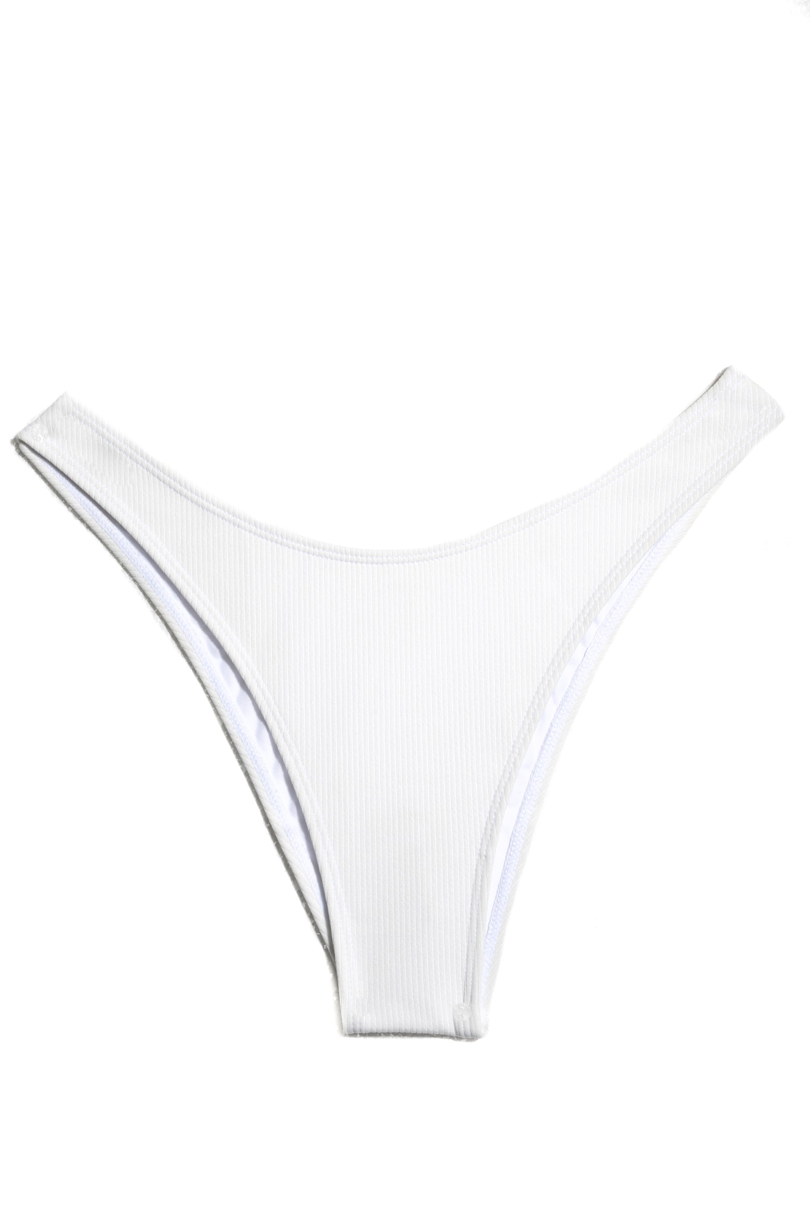 Beach Bunny Ibiza Bikini Bottom -Ribbed white