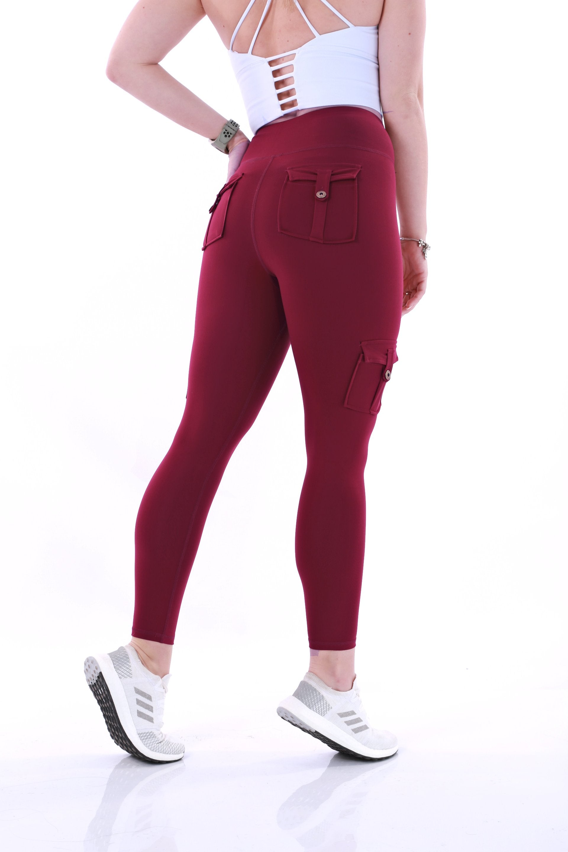 Image of GNT Cargo Leggings -  Burgundy