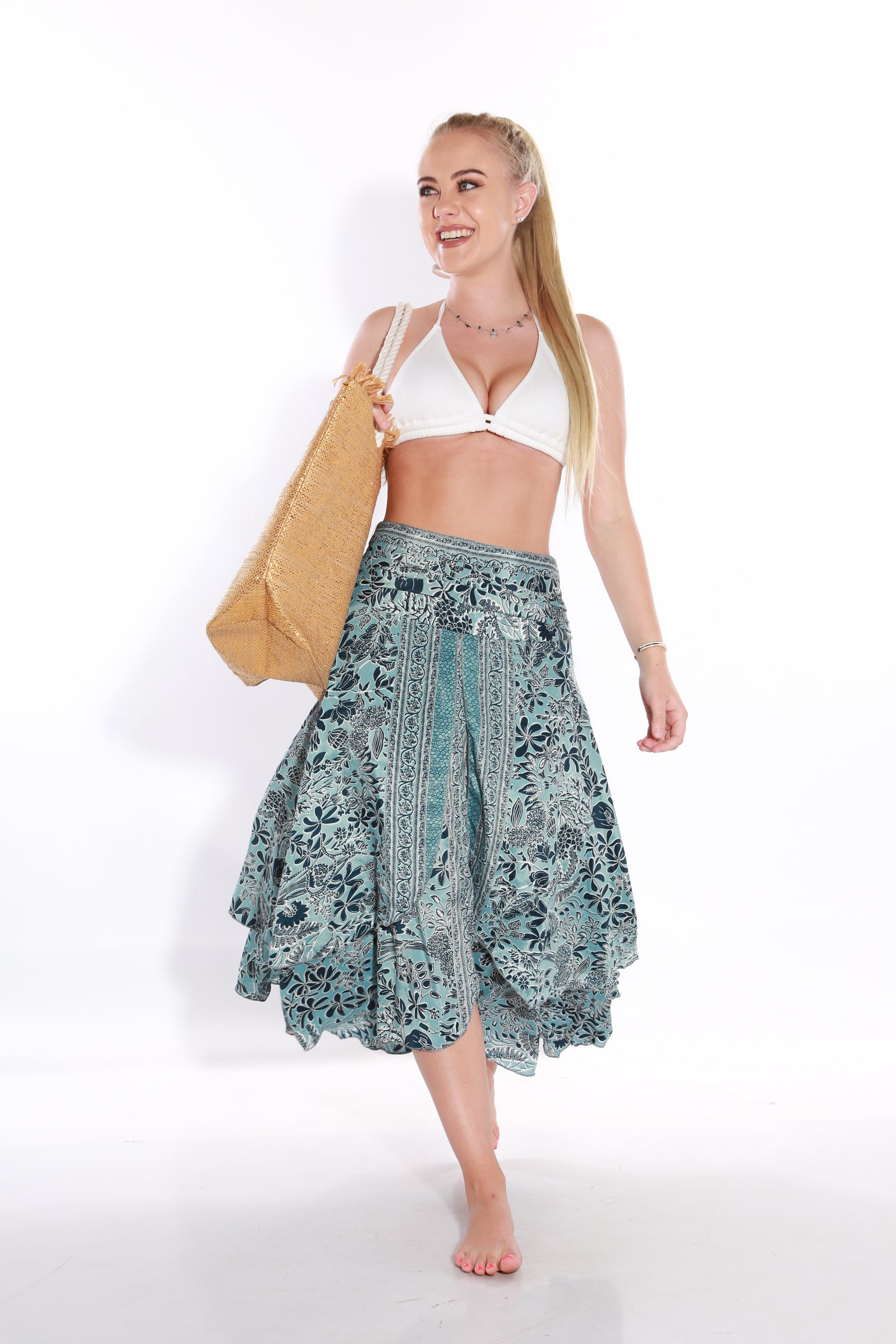 Image of Happy Boho midi skirt - Capri
