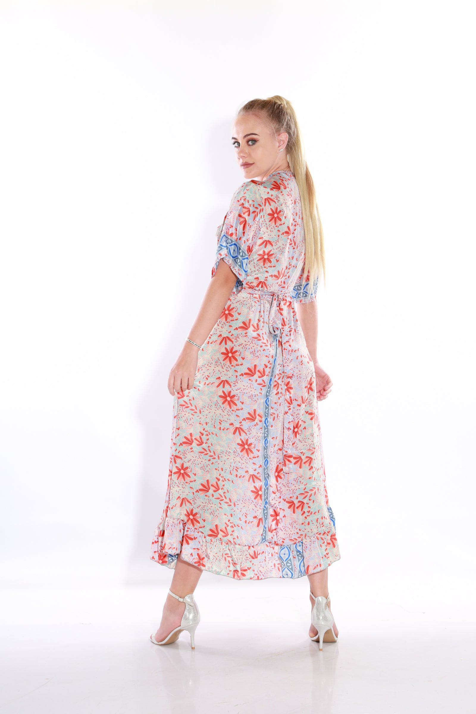 Happy maxi wrap dress- cherry blossom