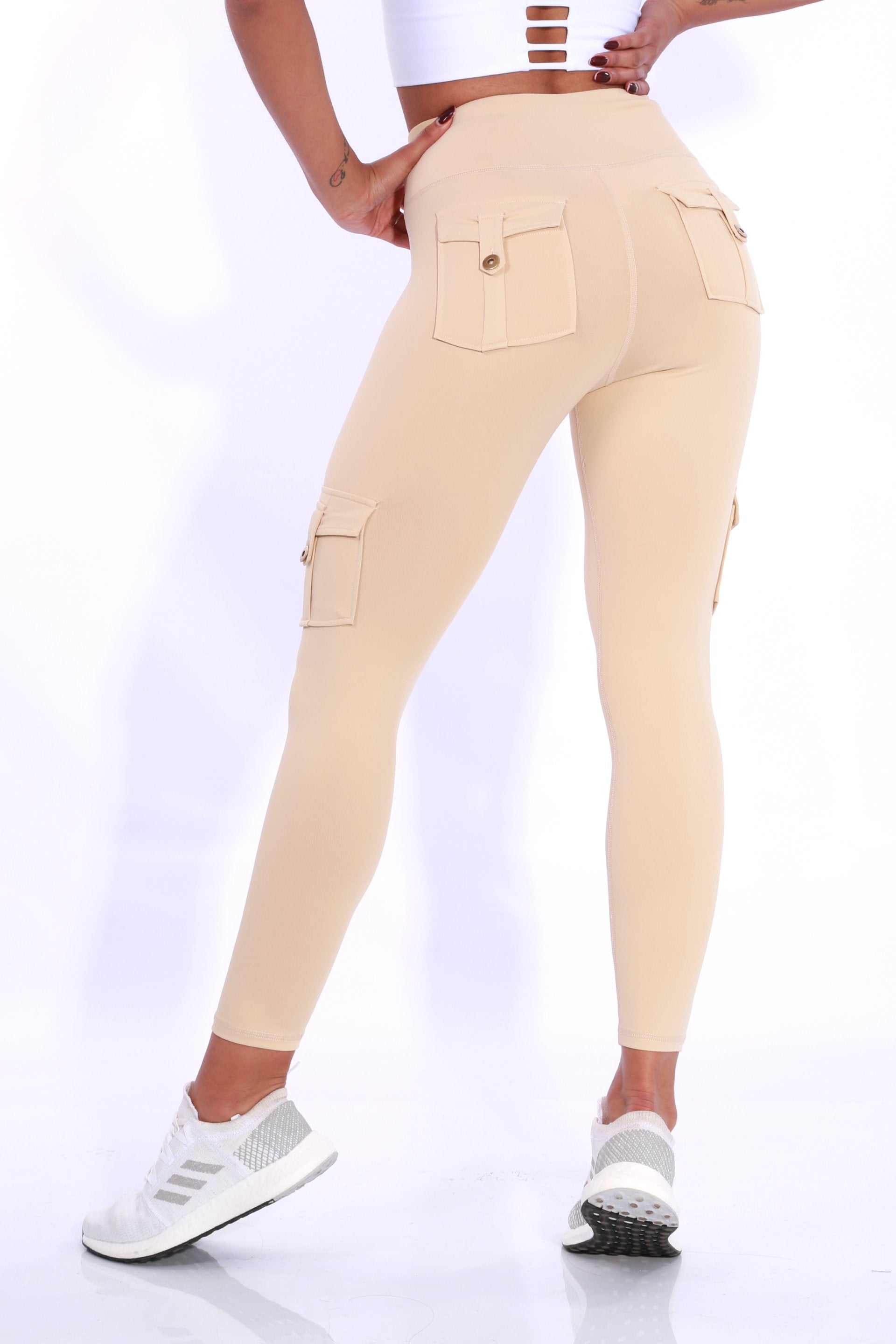 Image of GNT Cargo Leggings - Cream