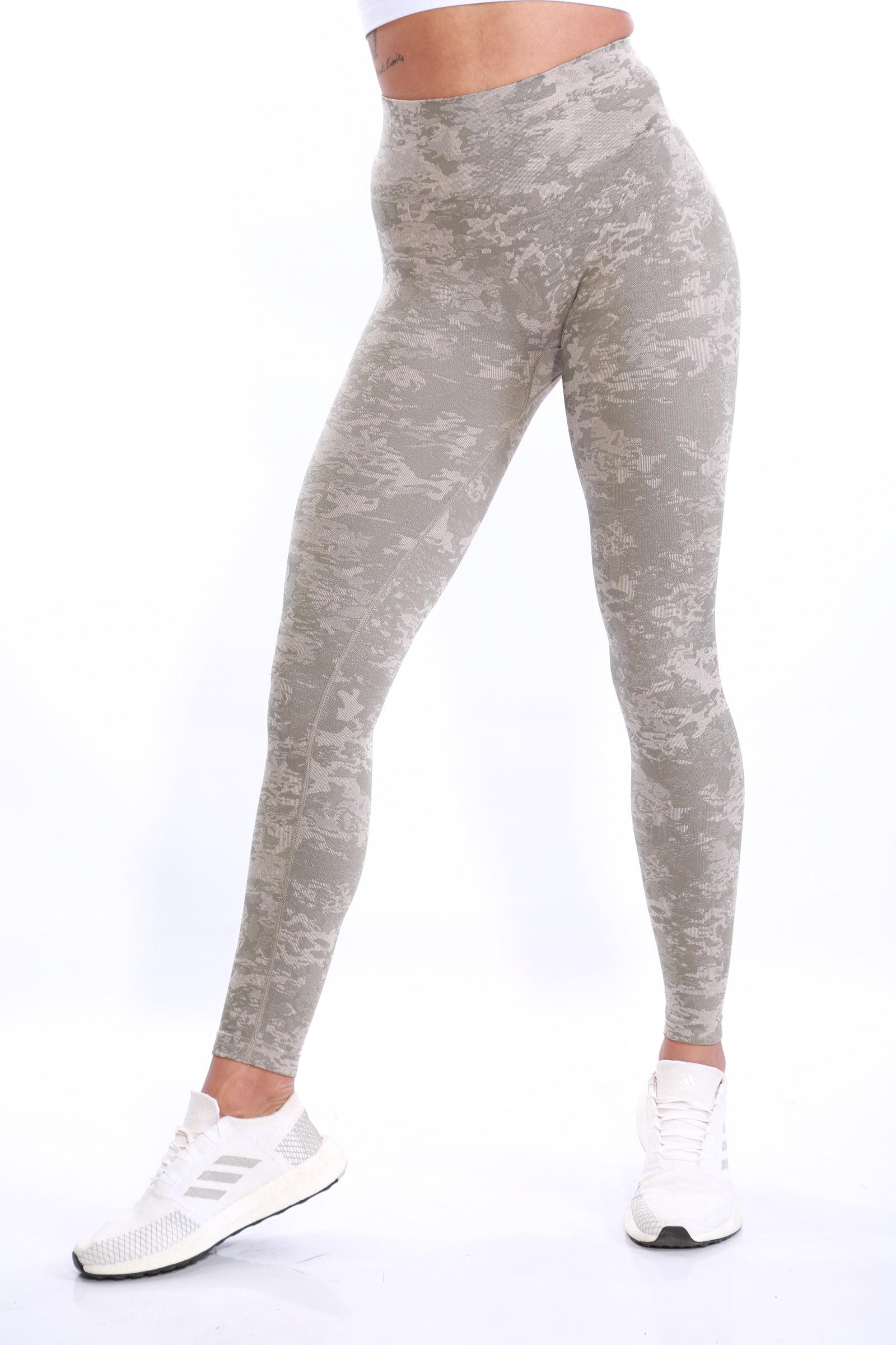 TNG Urban Camo - lush Seamless Leggings - Olive Grey