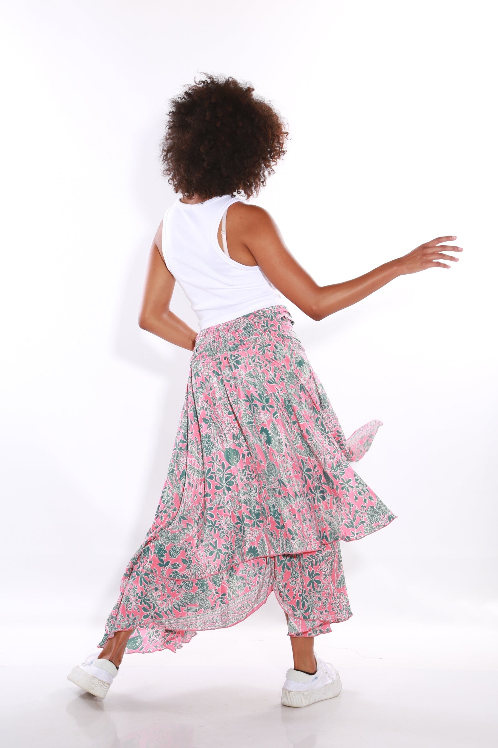 Happy Boho midi skirt - coral