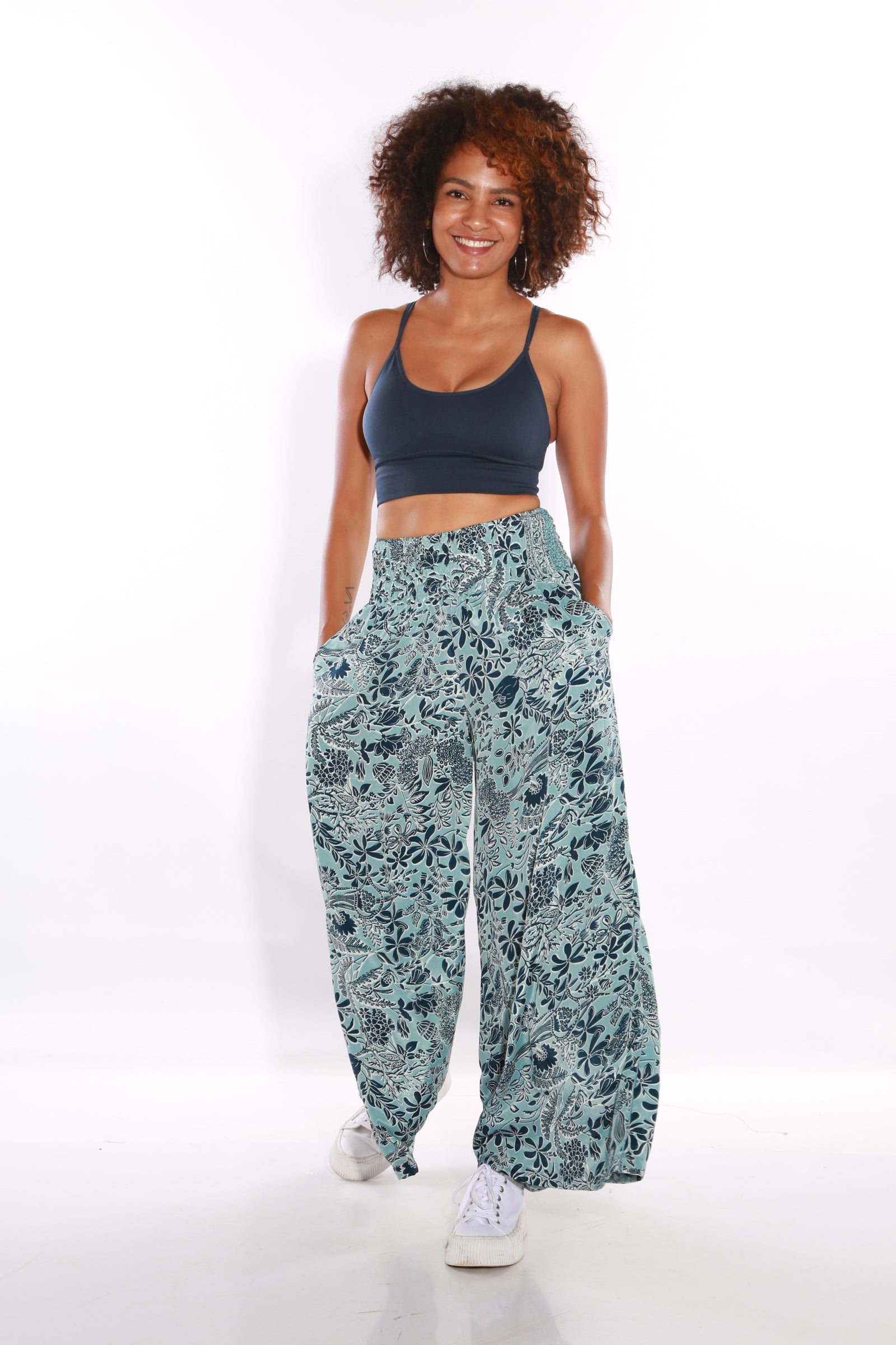 Happy Pants wide leg palazzo pants -  capri