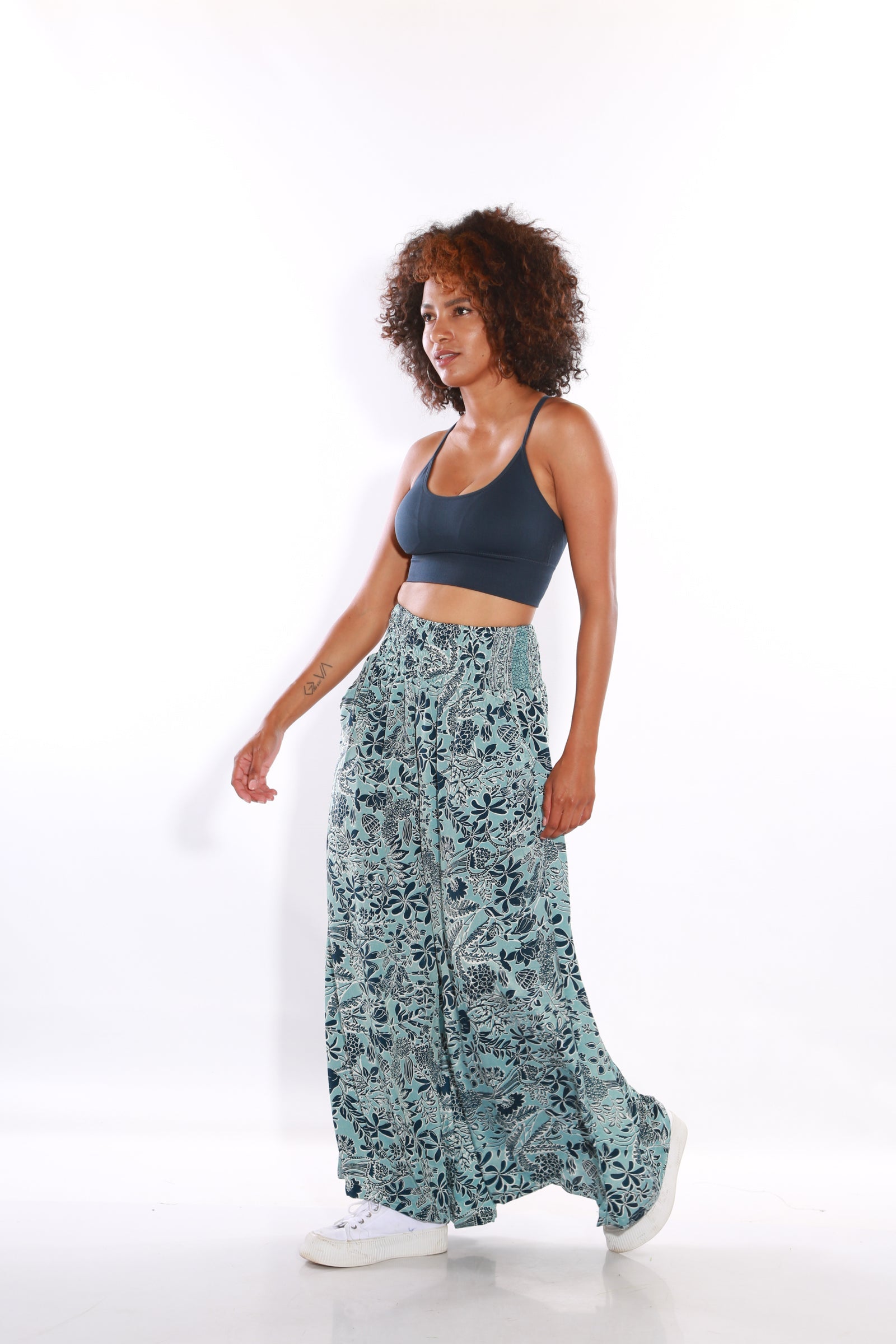Happy Pants wide leg palazzo pants -  capri