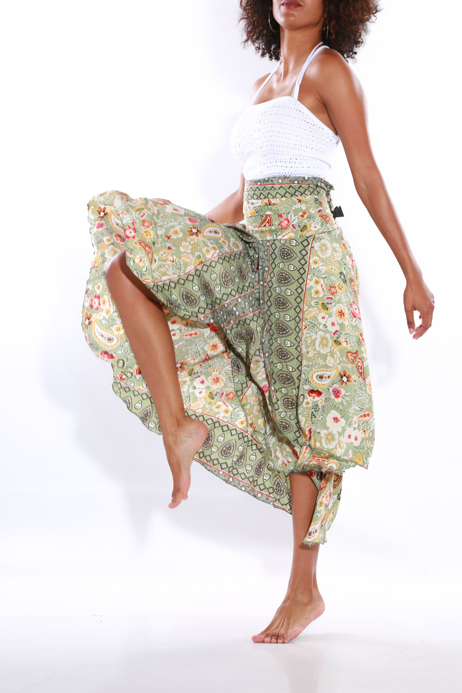 Image of Happy Boho midi skirt - olive