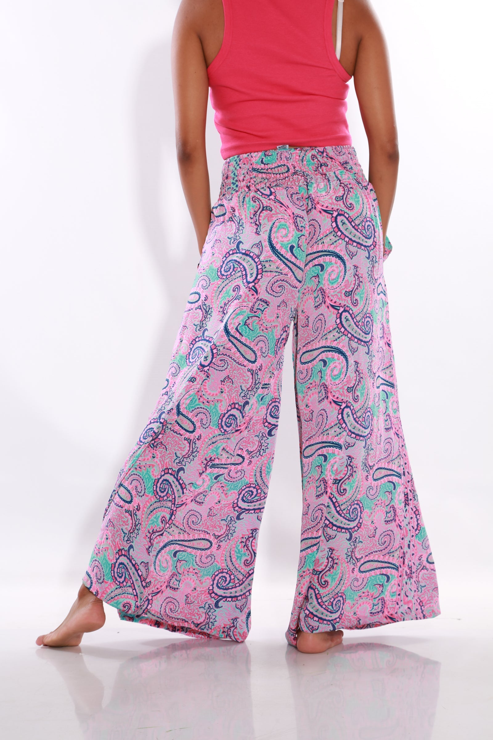 Image of Happy Pants wide leg palazzo pants - blush