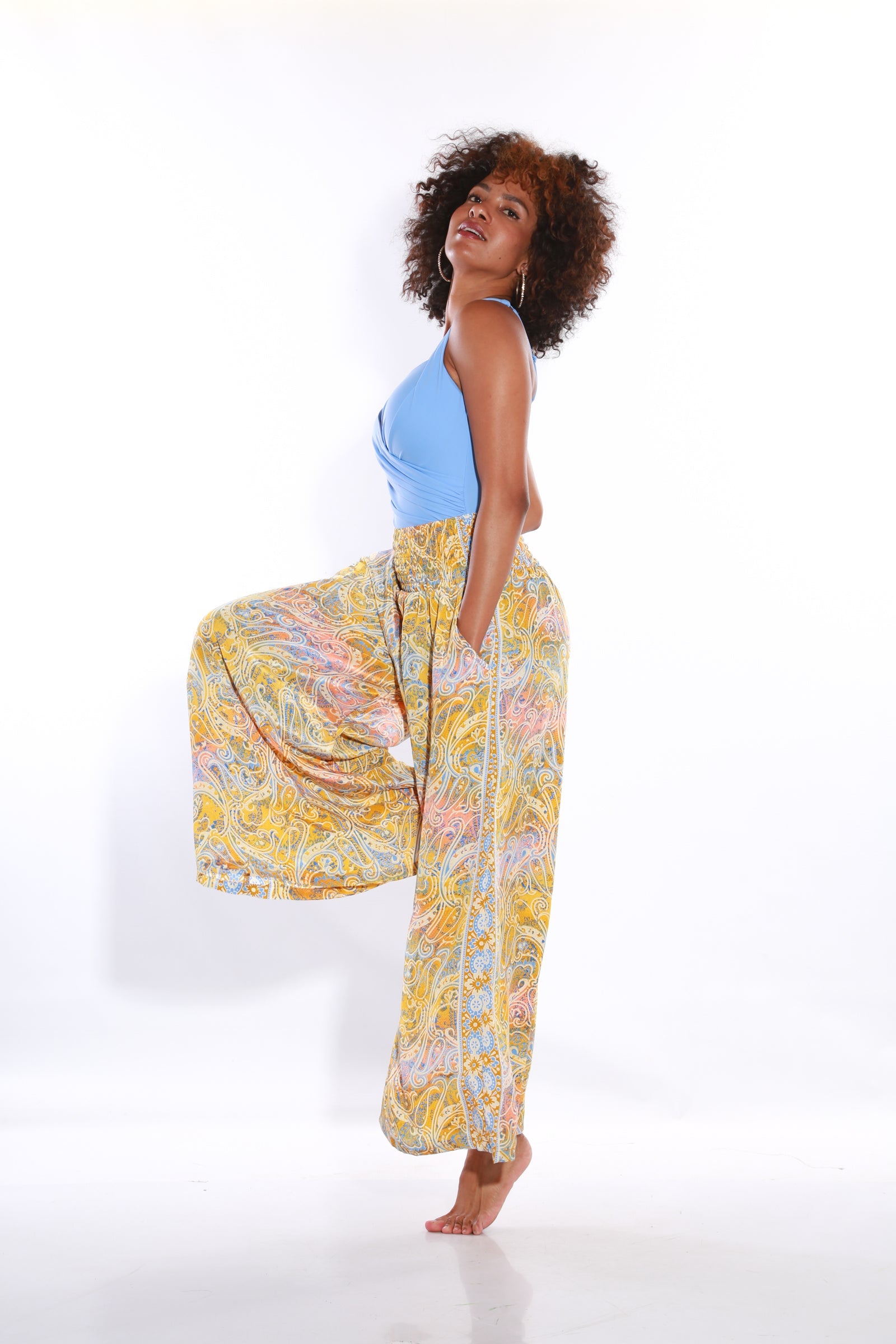 Image of Happy Pants wide leg palazzo pants - tuscany