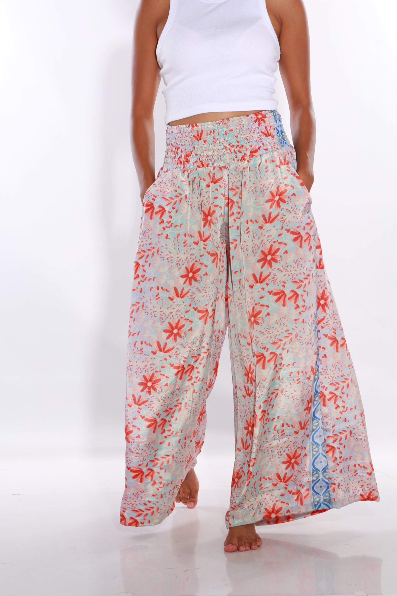 Image of Happy Pants wide leg palazzo pants -  cherry blossom