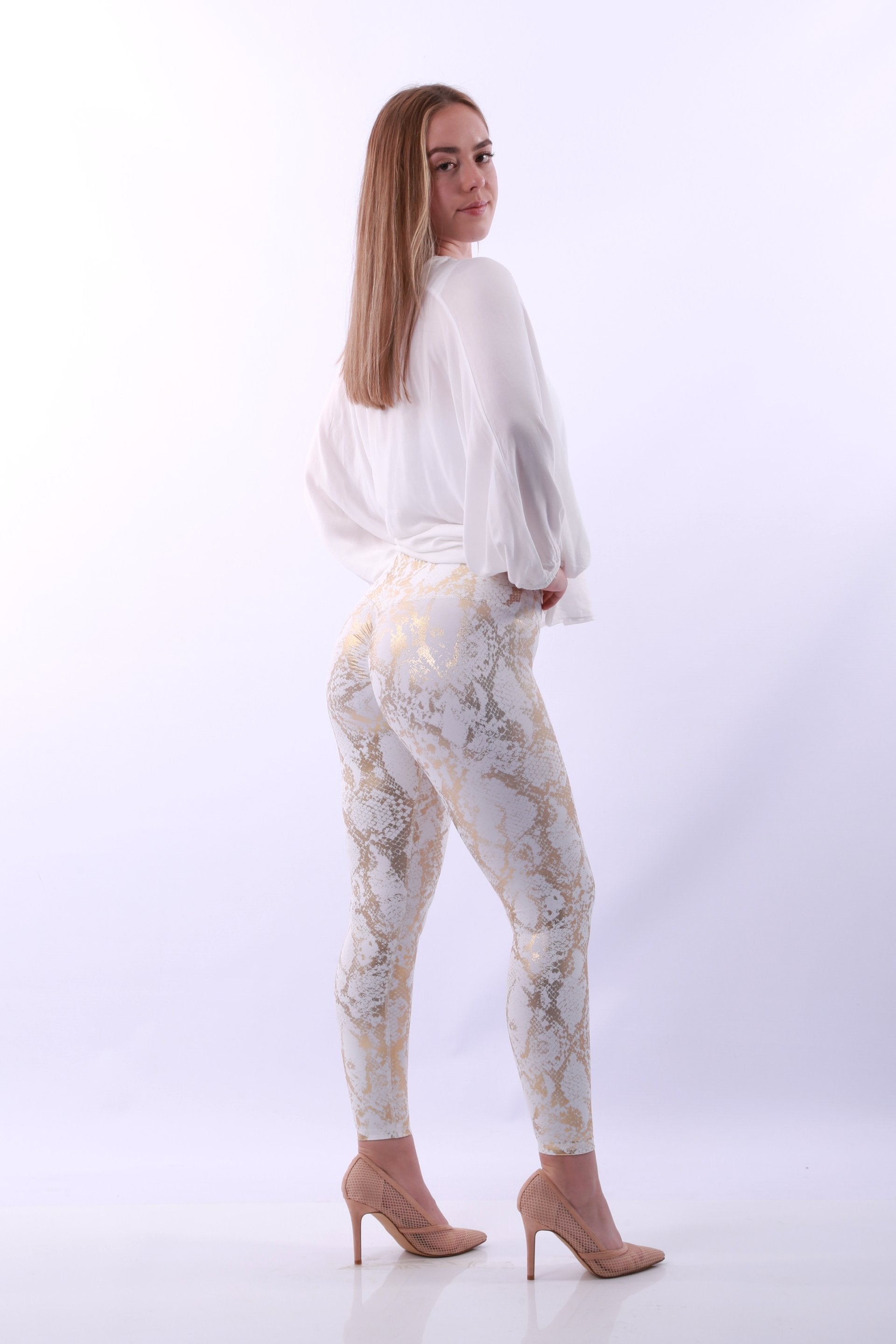 GNT Dazzle Leggings - White Gold