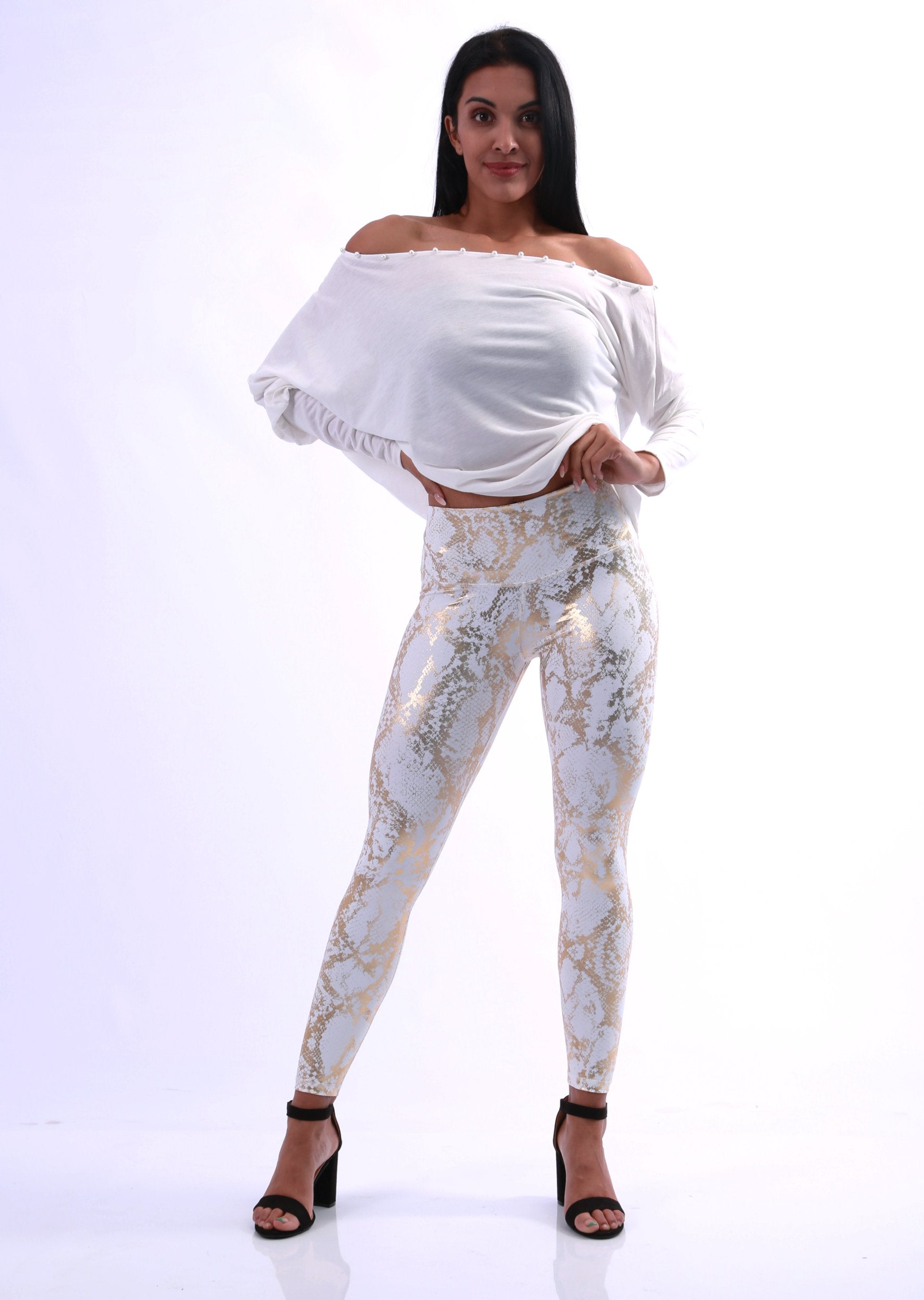 GNT Dazzle Leggings - White Gold