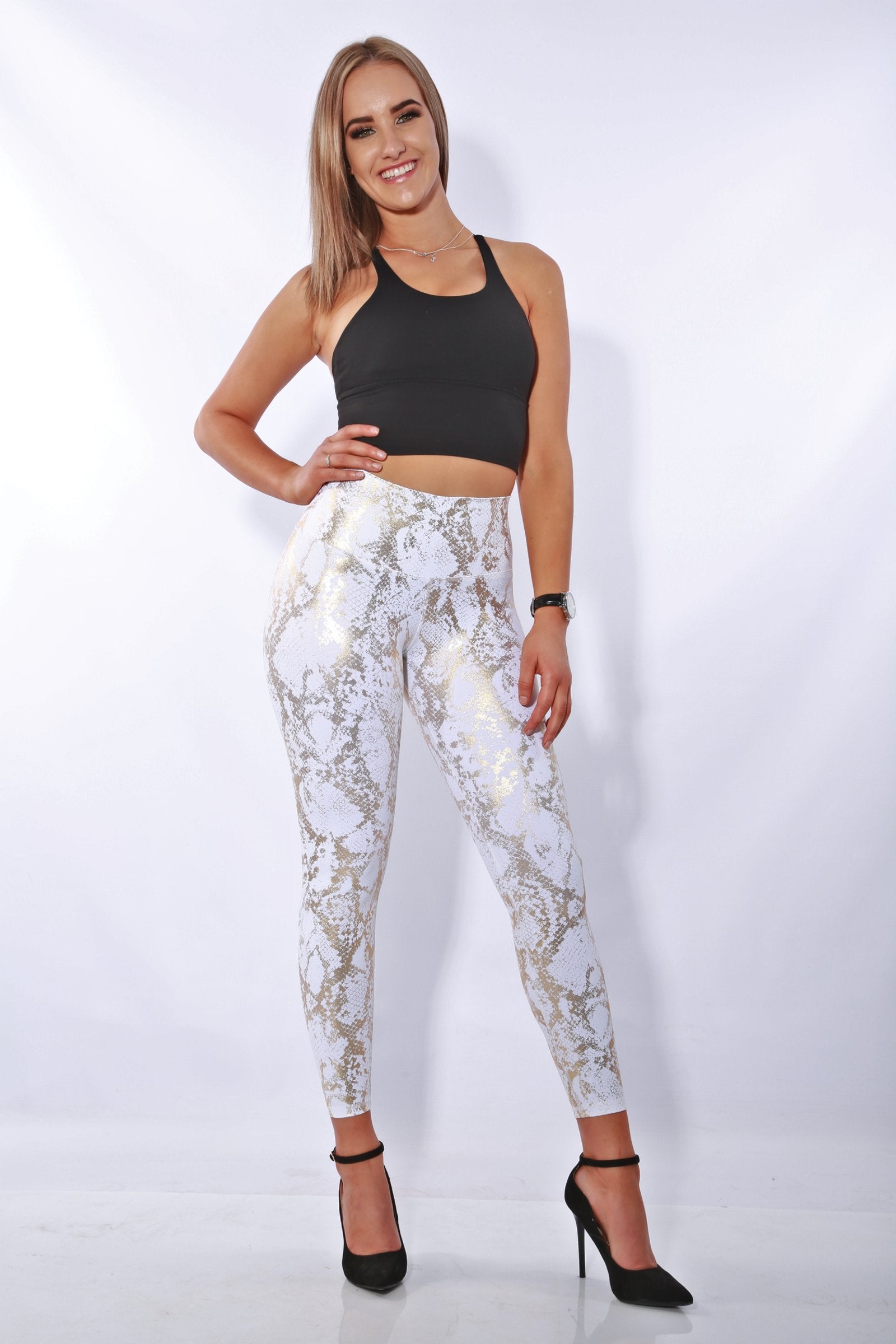 Image of GNT Dazzle Leggings - White Gold