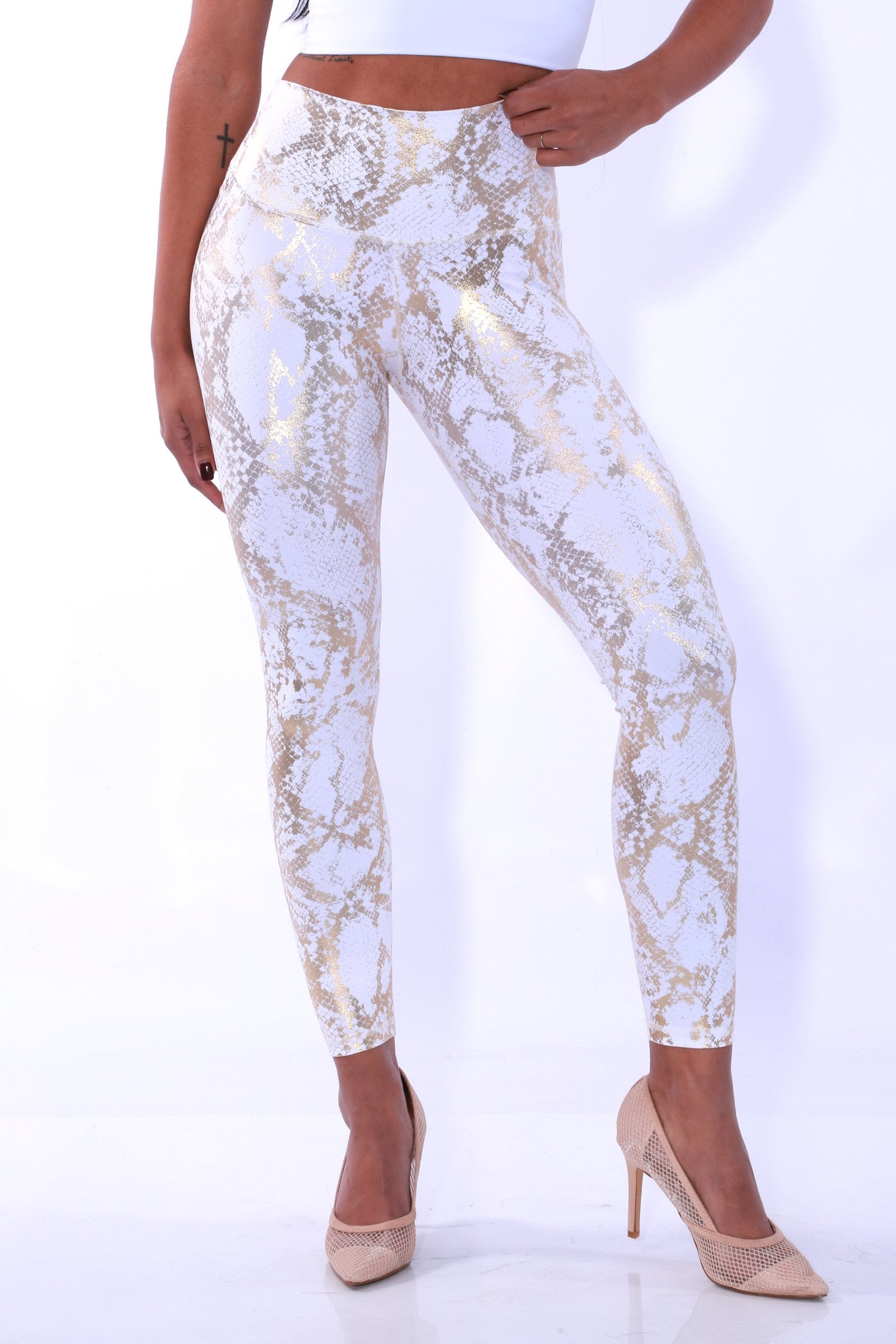 GNT Dazzle Leggings - White Gold