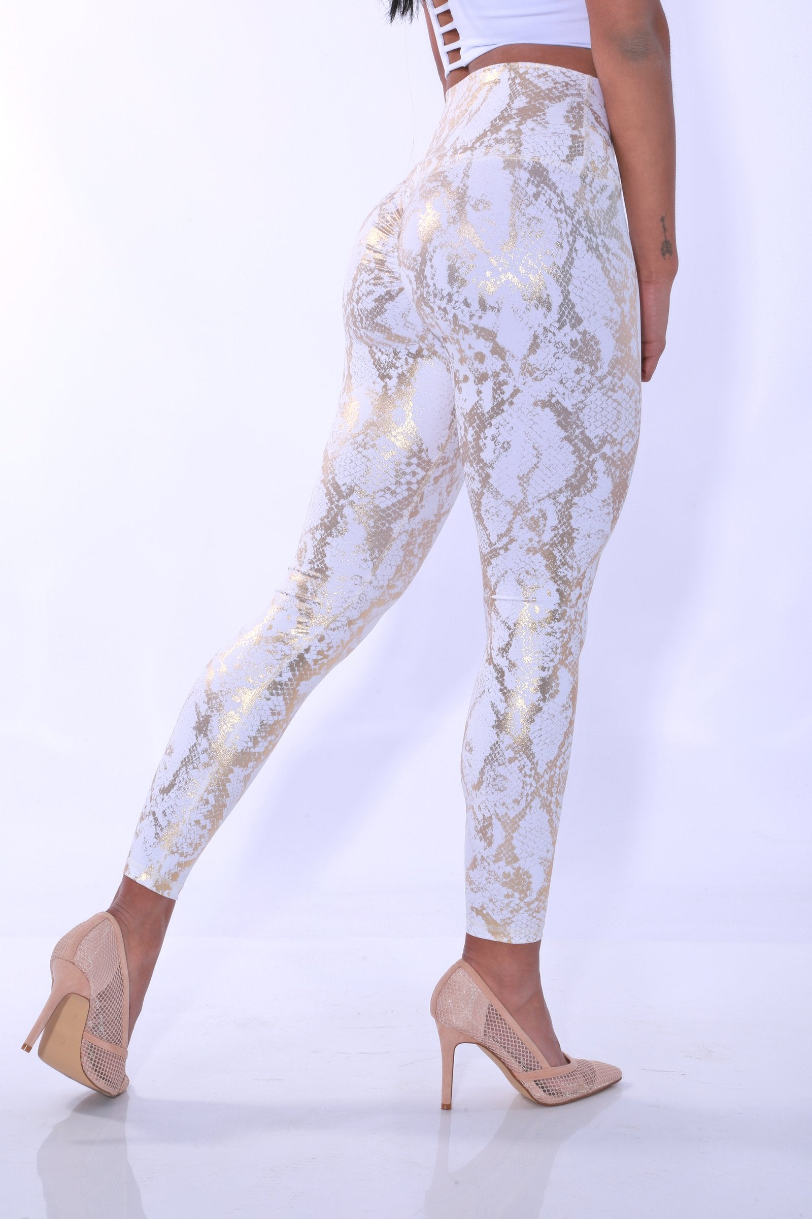 GNT Dazzle Leggings - White Gold