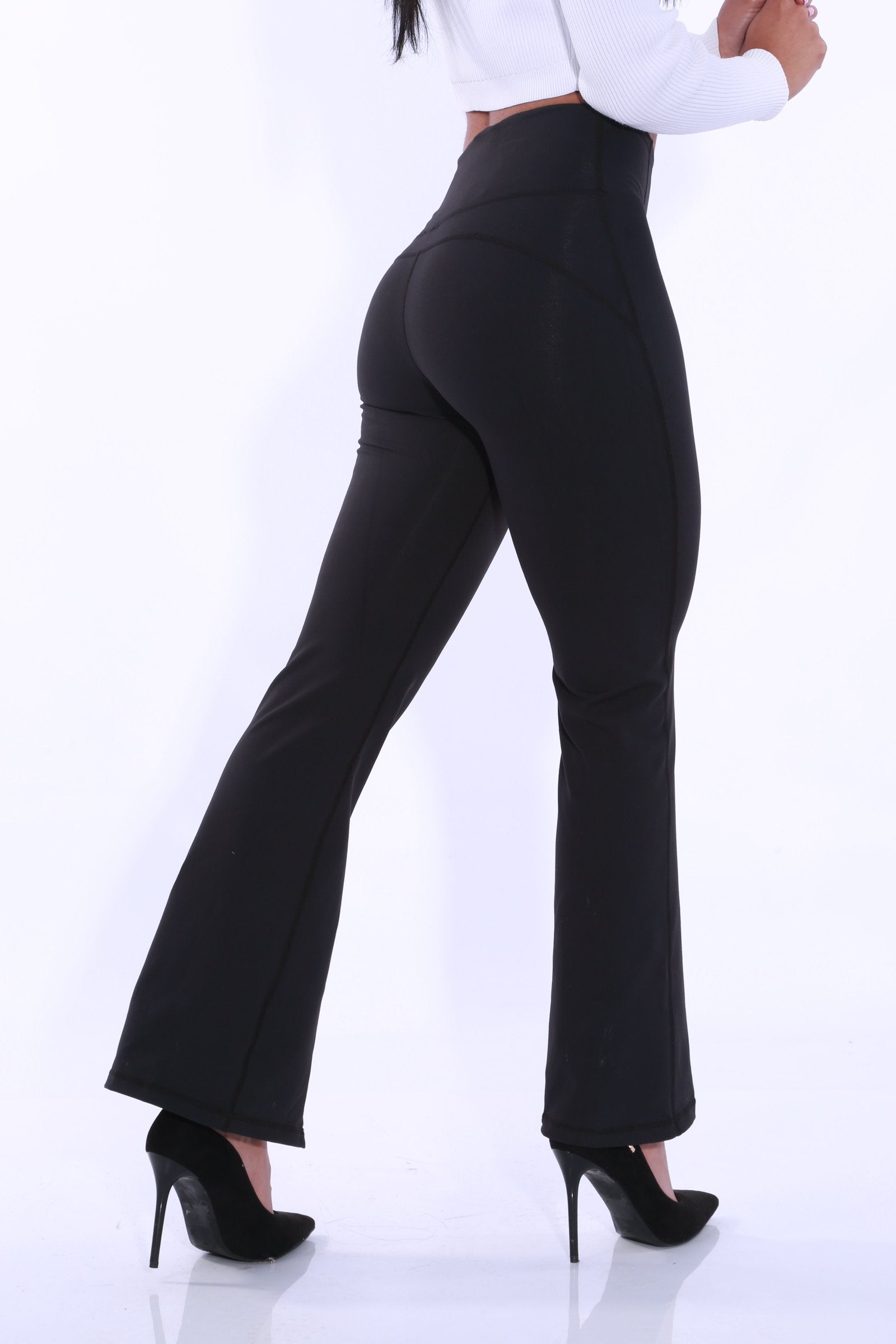 Image of TNG Leggings - Split Black Flare