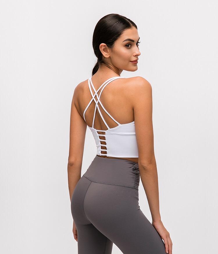 Lux long bra top- White