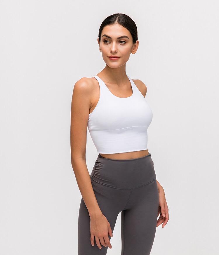 Lux long bra top- White