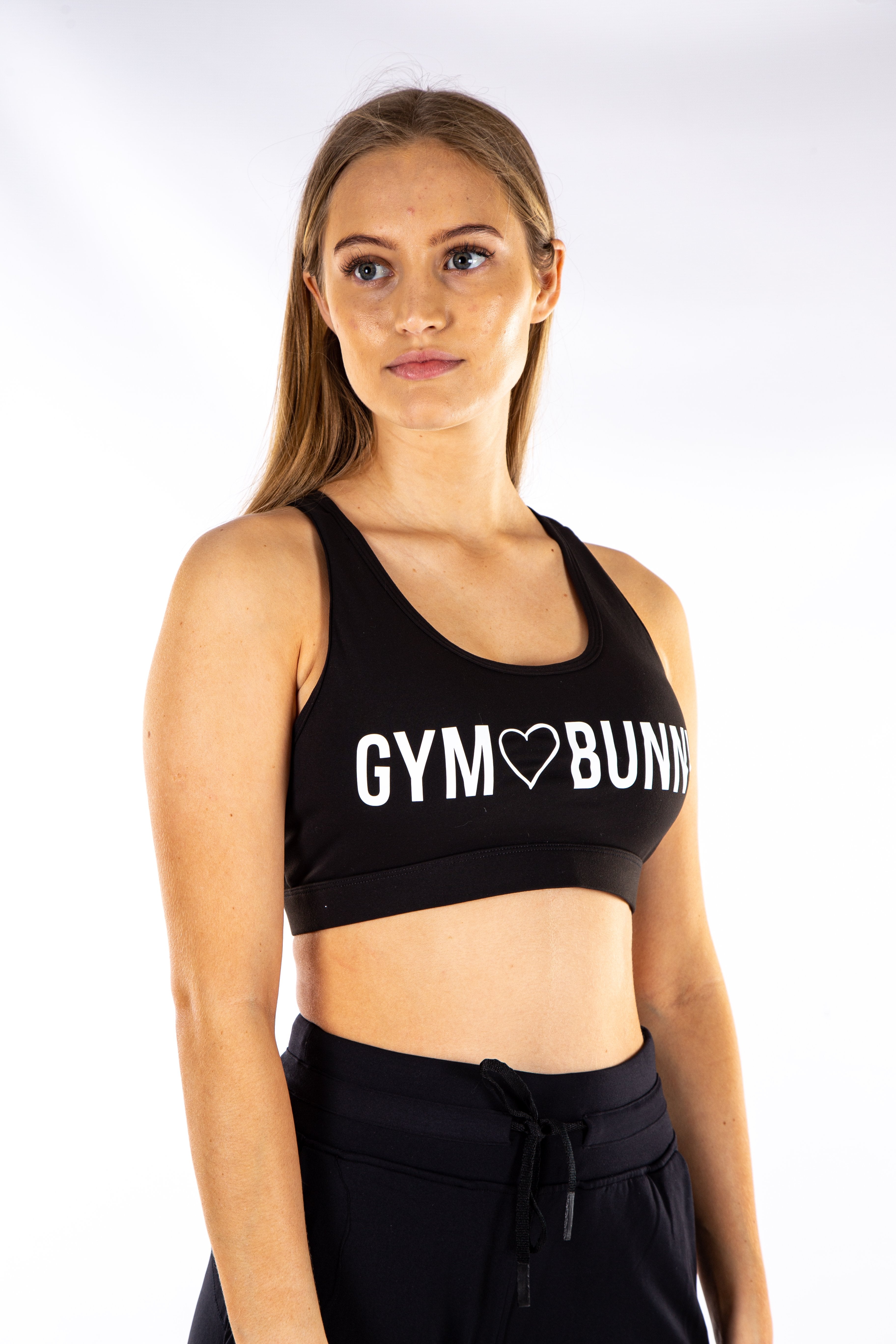 Image of Wonderfit padded bra top with Cell pocket- Black