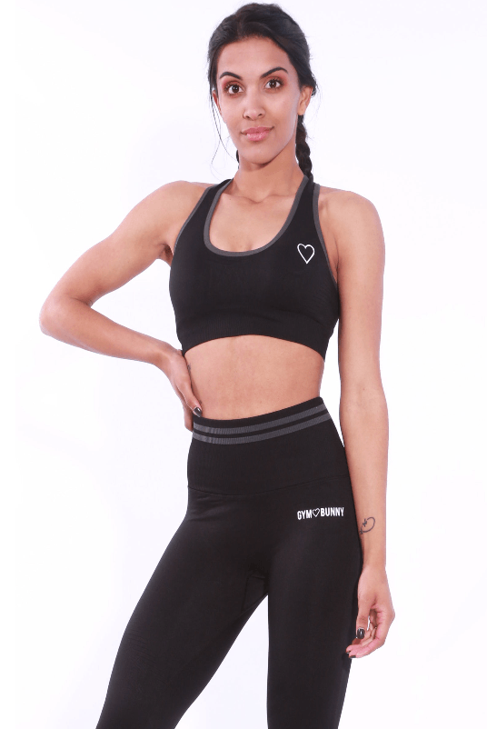 Wonderfit Seamless padded bra top - Black