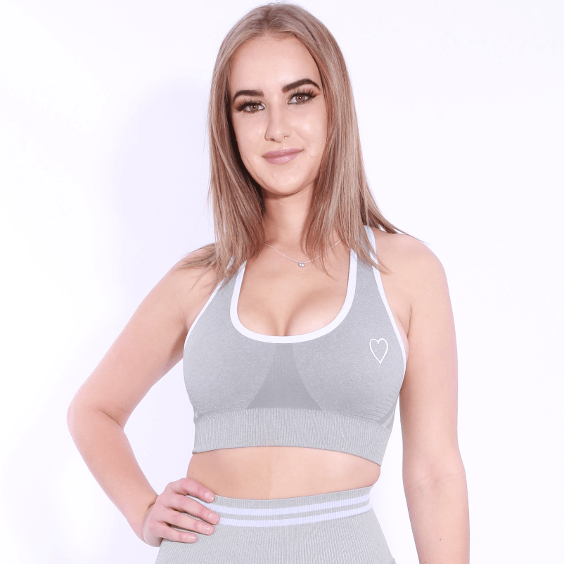 Wonderfit Seamless padded bra top - Grey