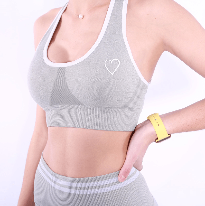 Wonderfit Seamless padded bra top - Grey