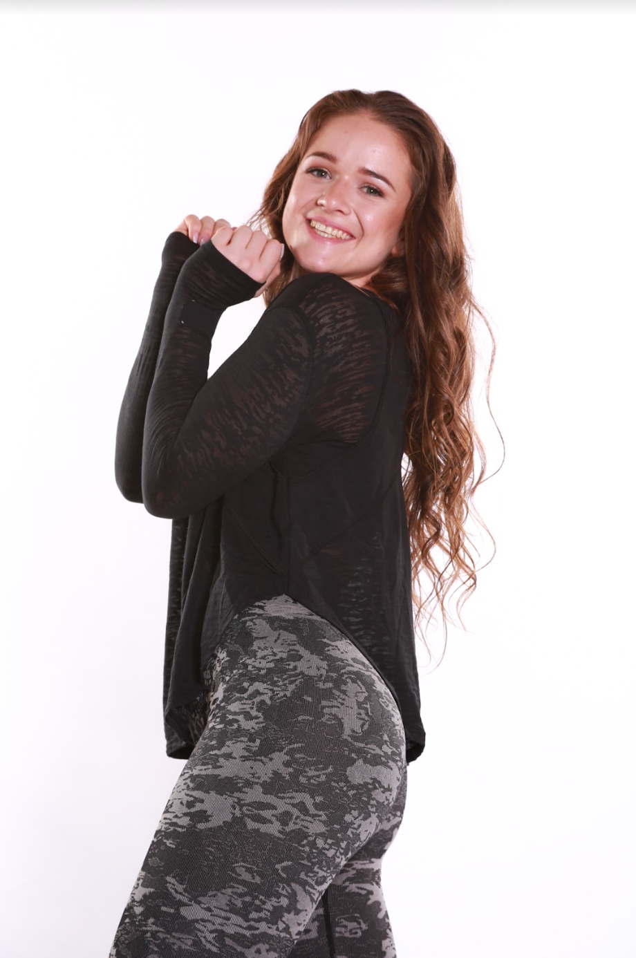 Image of Gym Bunny Oversized loose fit gym top- black