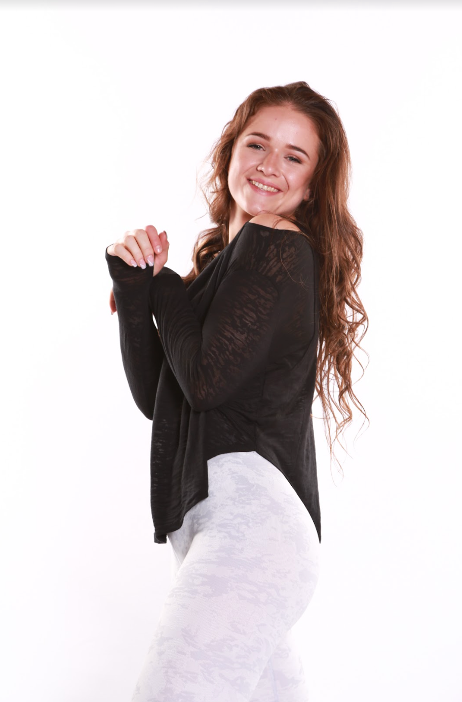 Gym Bunny Oversized loose fit gym top- black