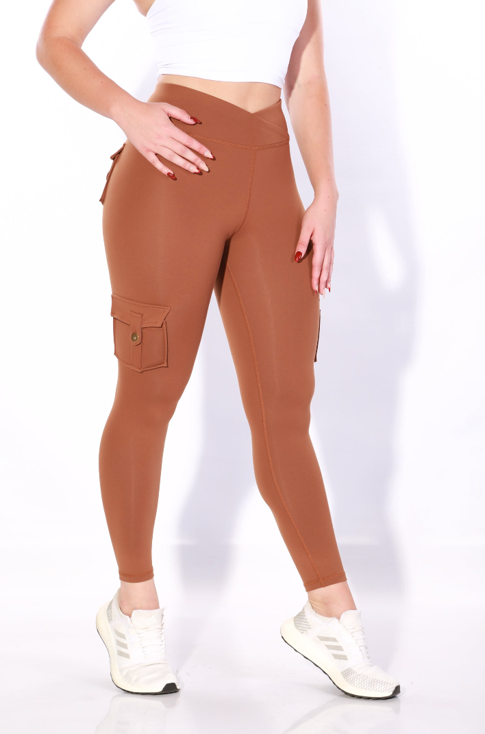 TNG Cargo Leggings -  Brown
