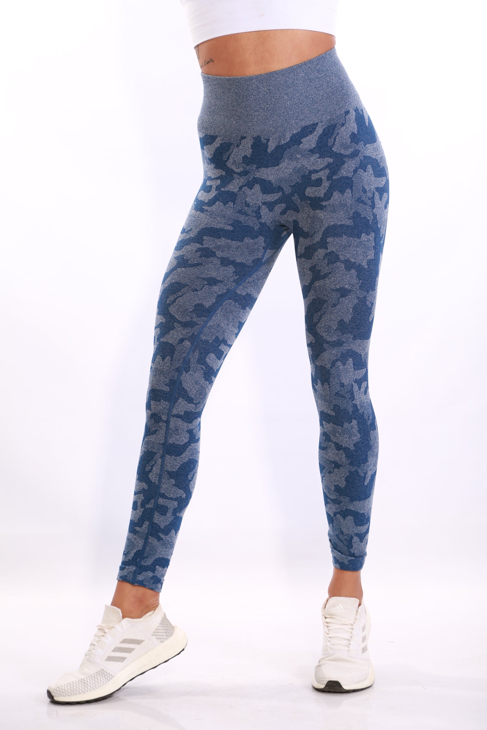 TNG Camo scrunch - Seamless  Leggings - blue