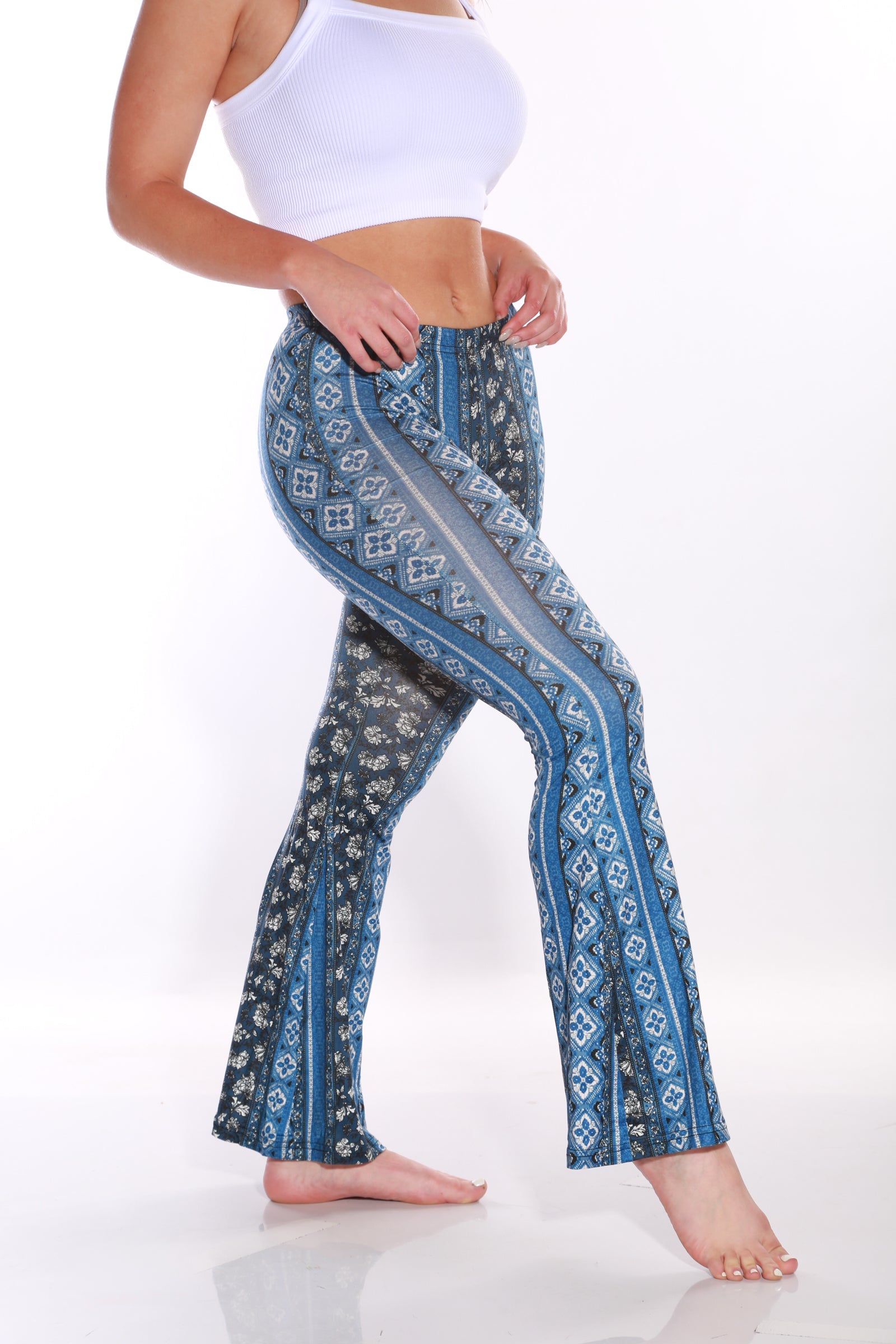 TNG Hippie flare Leggings -Blue