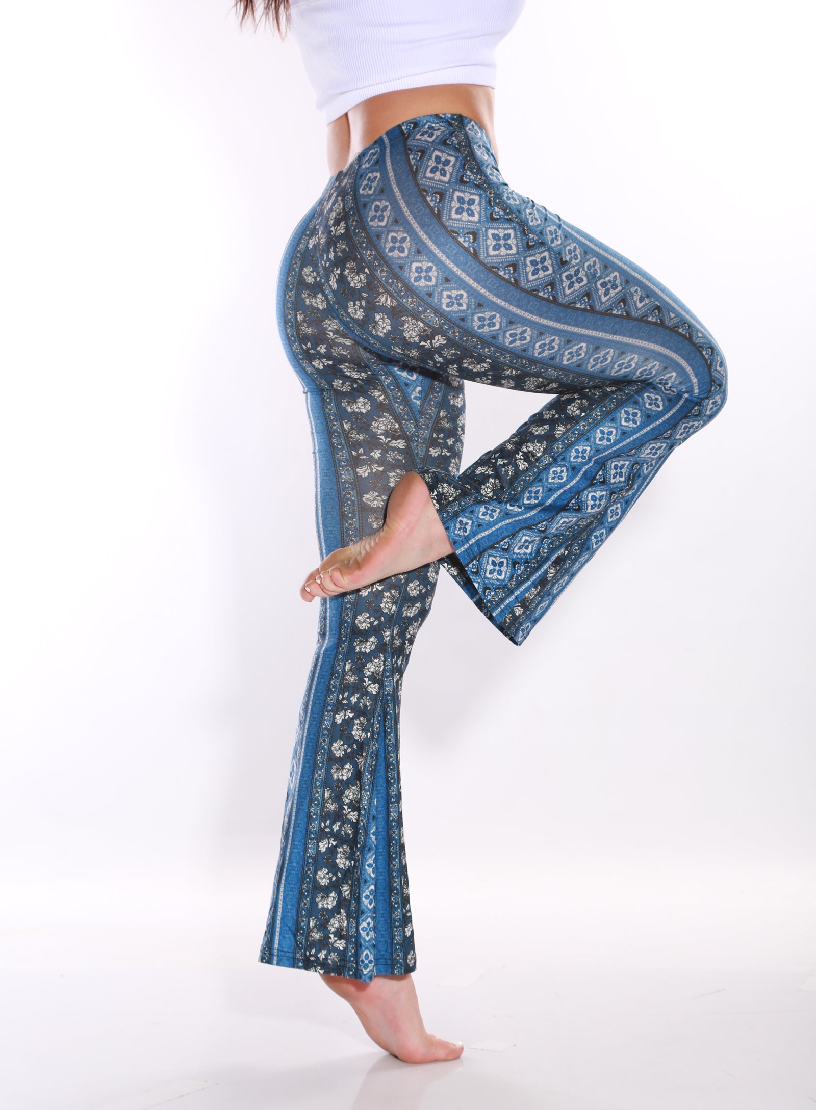 TNG Hippie flare Leggings -Blue
