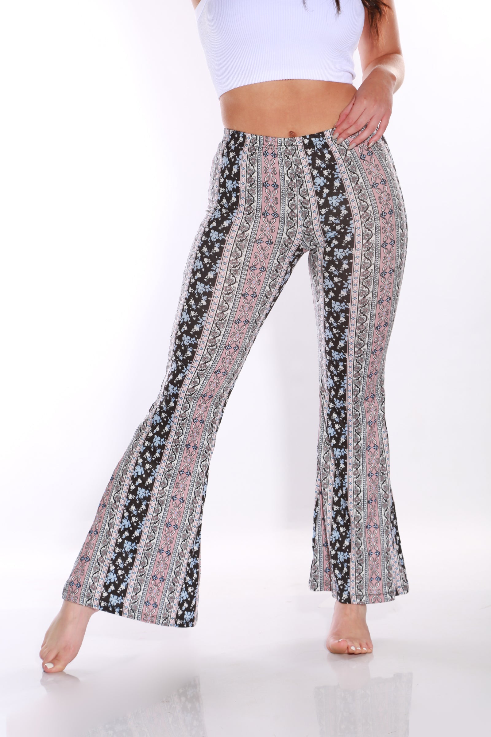 TNG Hippie flare Leggings -pink