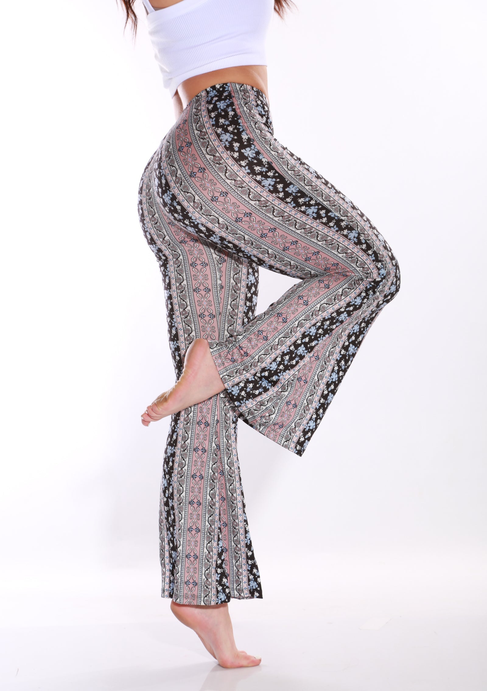 Image of TNG Hippie flare Leggings -pink