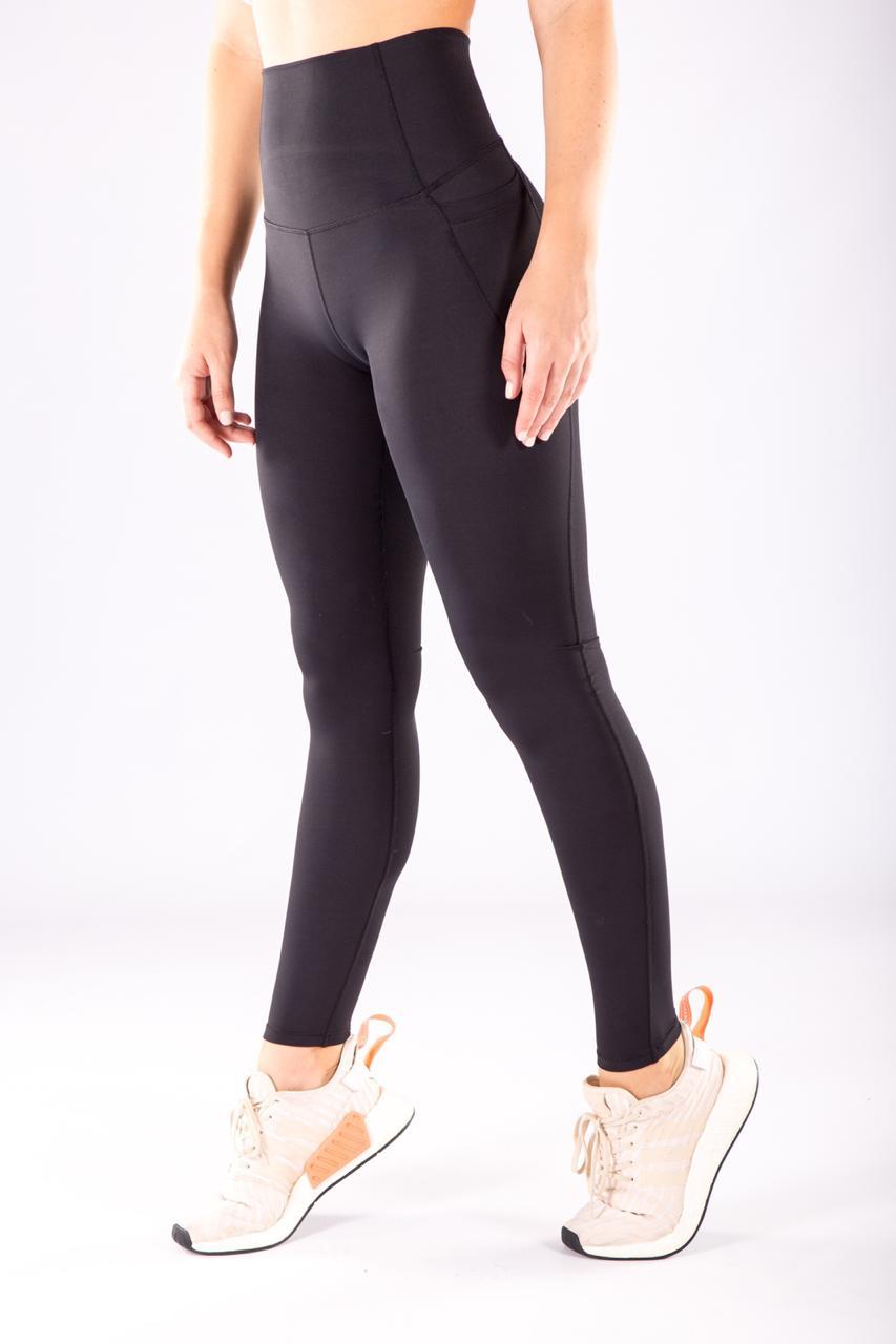 Image of Compression Leggings with phone pocket - Black