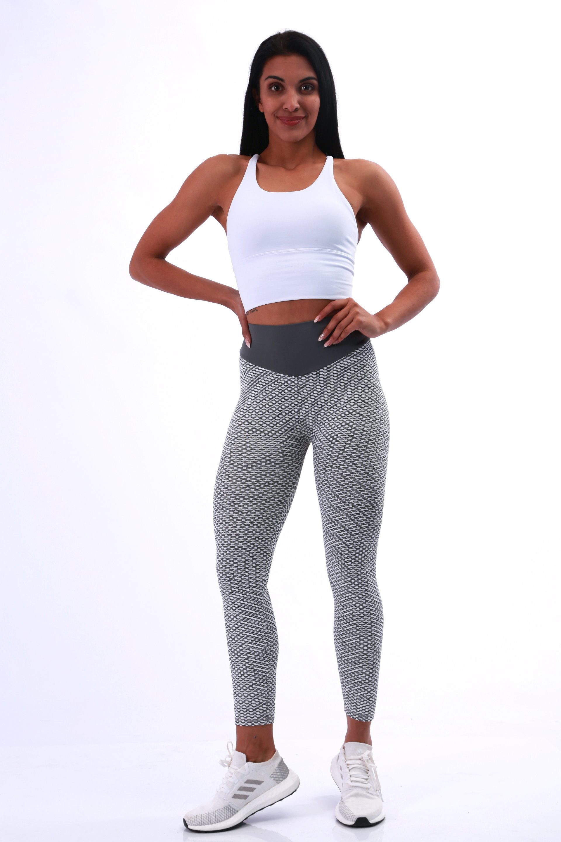 Image of Wonderfit Bubble leggings AKA ‘Tik Tok Pants’ - Anti cellulite leggings - Grey