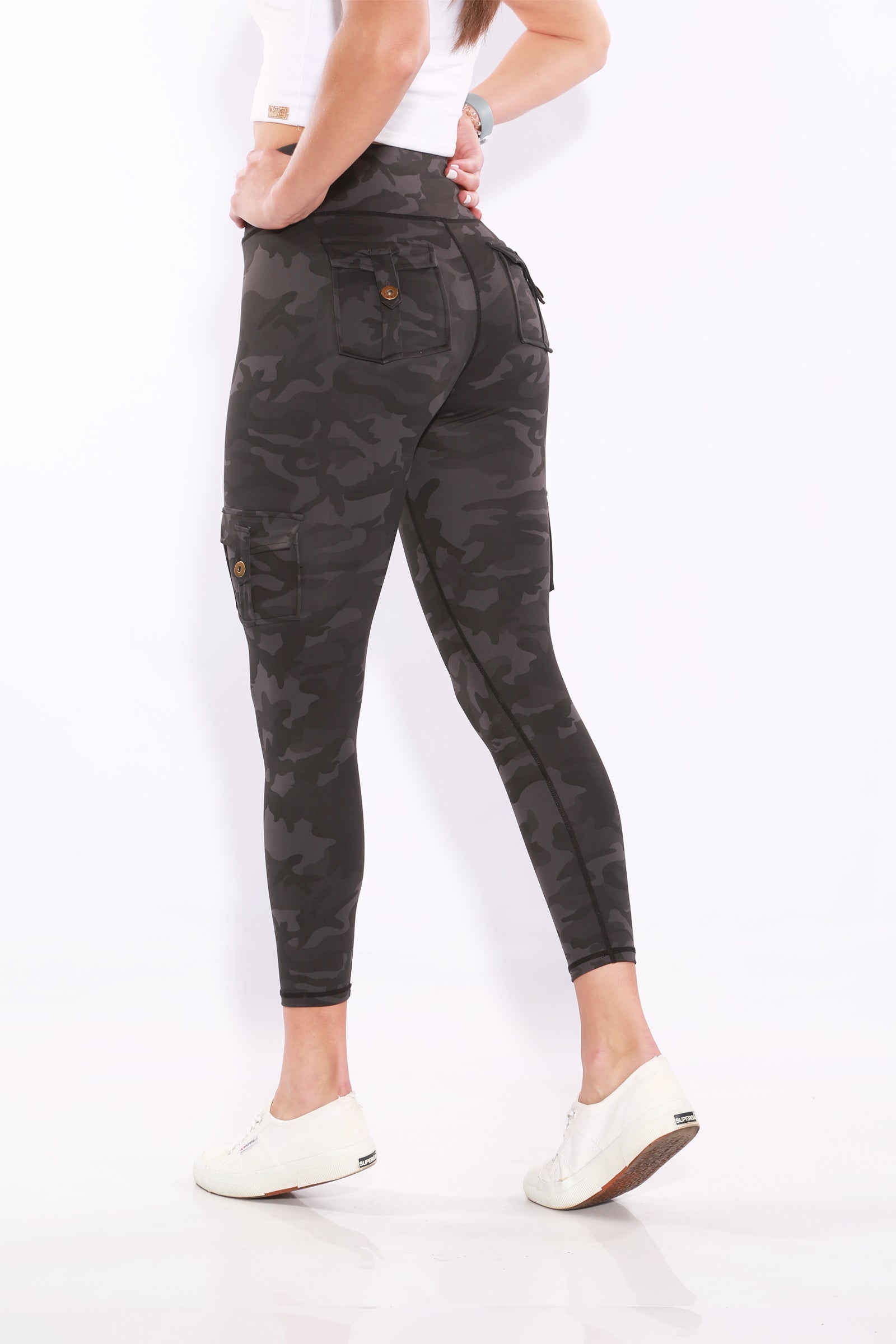 Image of TNG Cargo Leggings -  Grey Camo