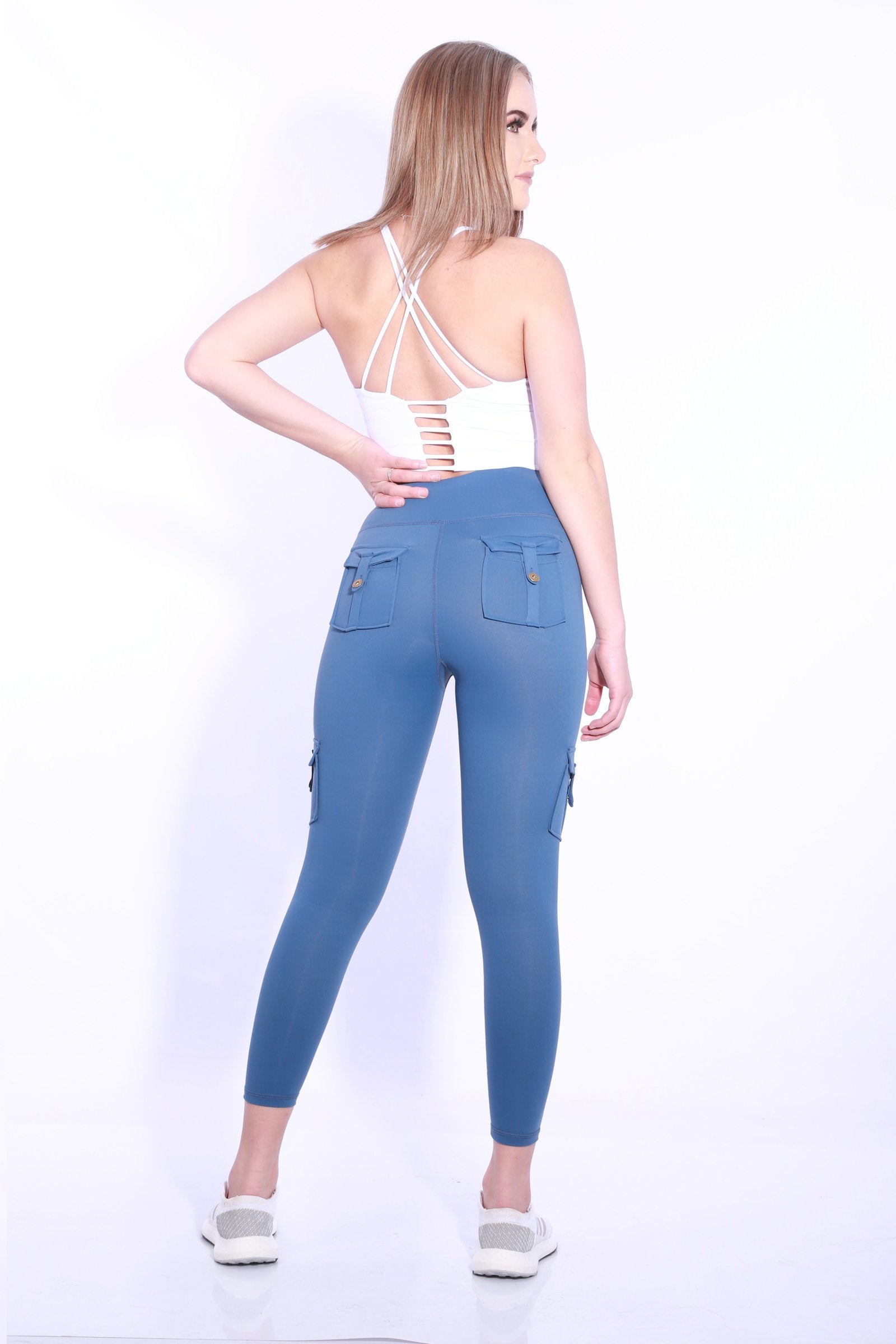 Image of GNT Cargo Leggings - Blue