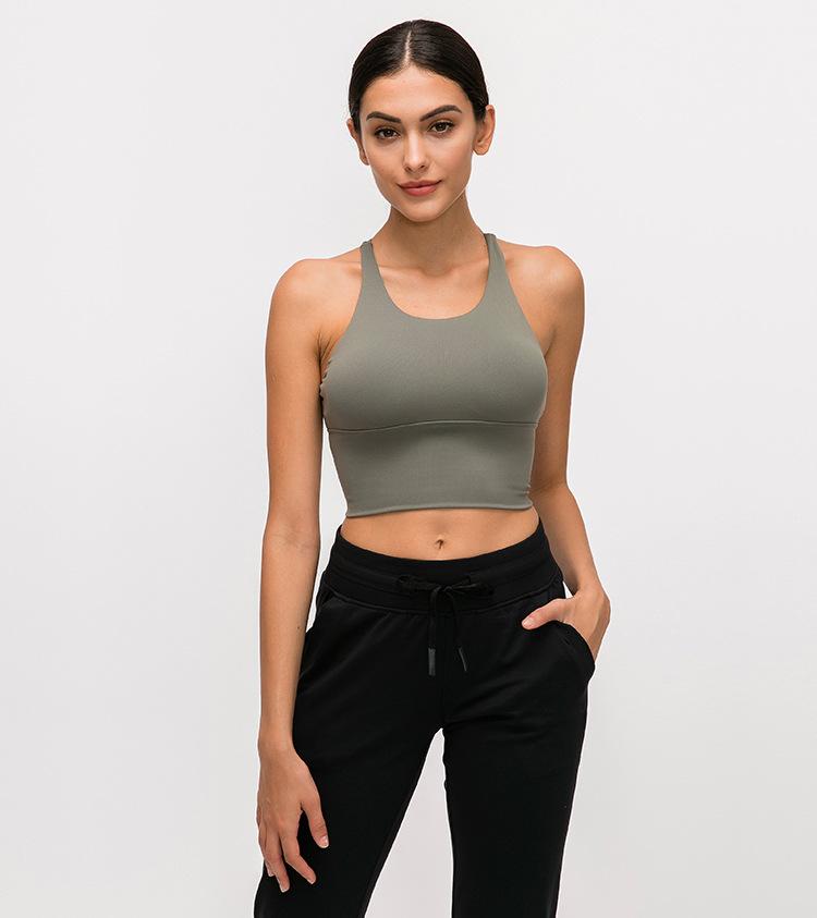 Image of Lux long bra top- Olive