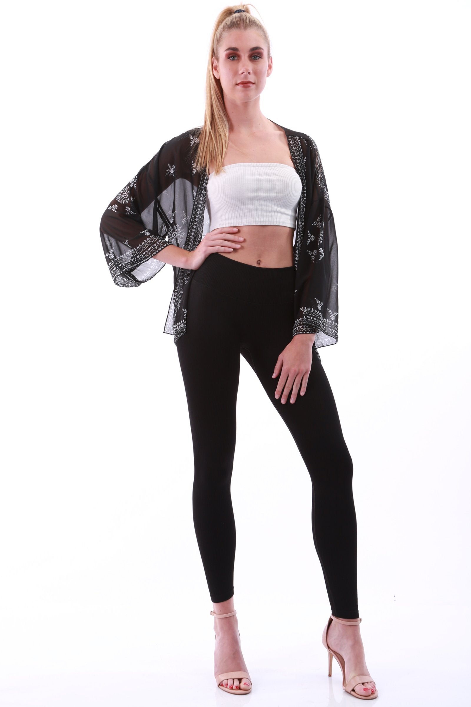 Image of GNT Leggings - Ribbed black