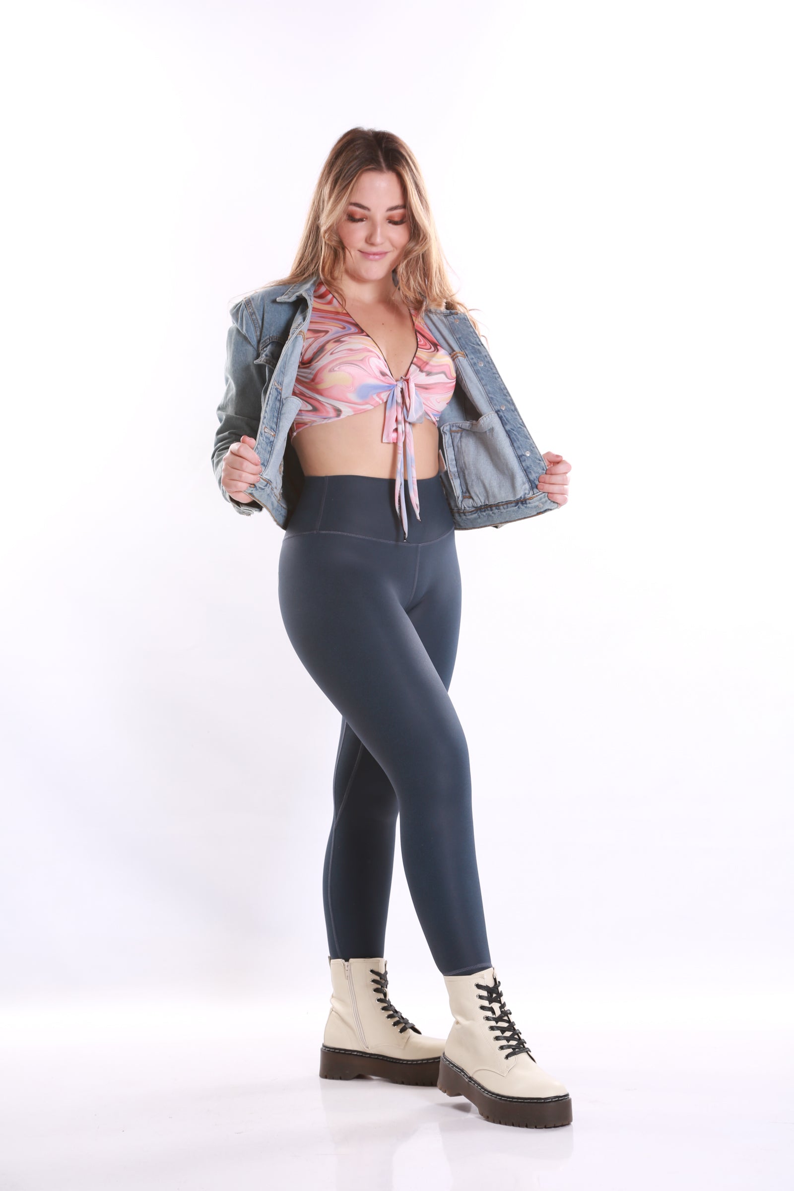 Image of Gymbunny Faux-mo leggings- Navy