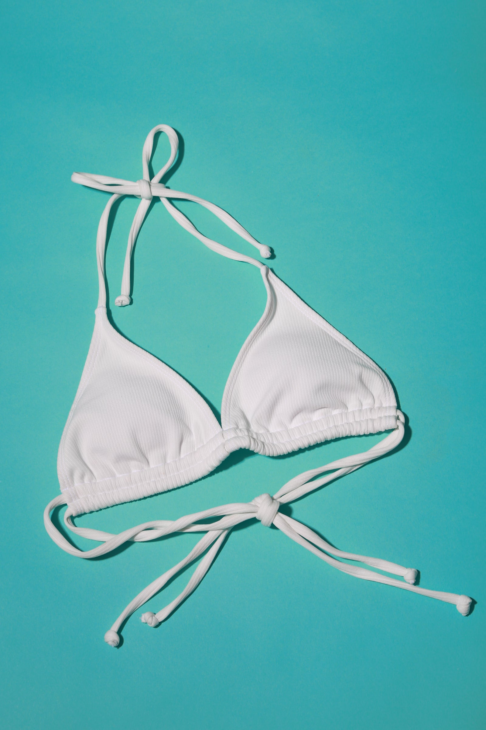 Image of Beach Bunny Ibiza Bikini Top -Ribbed white