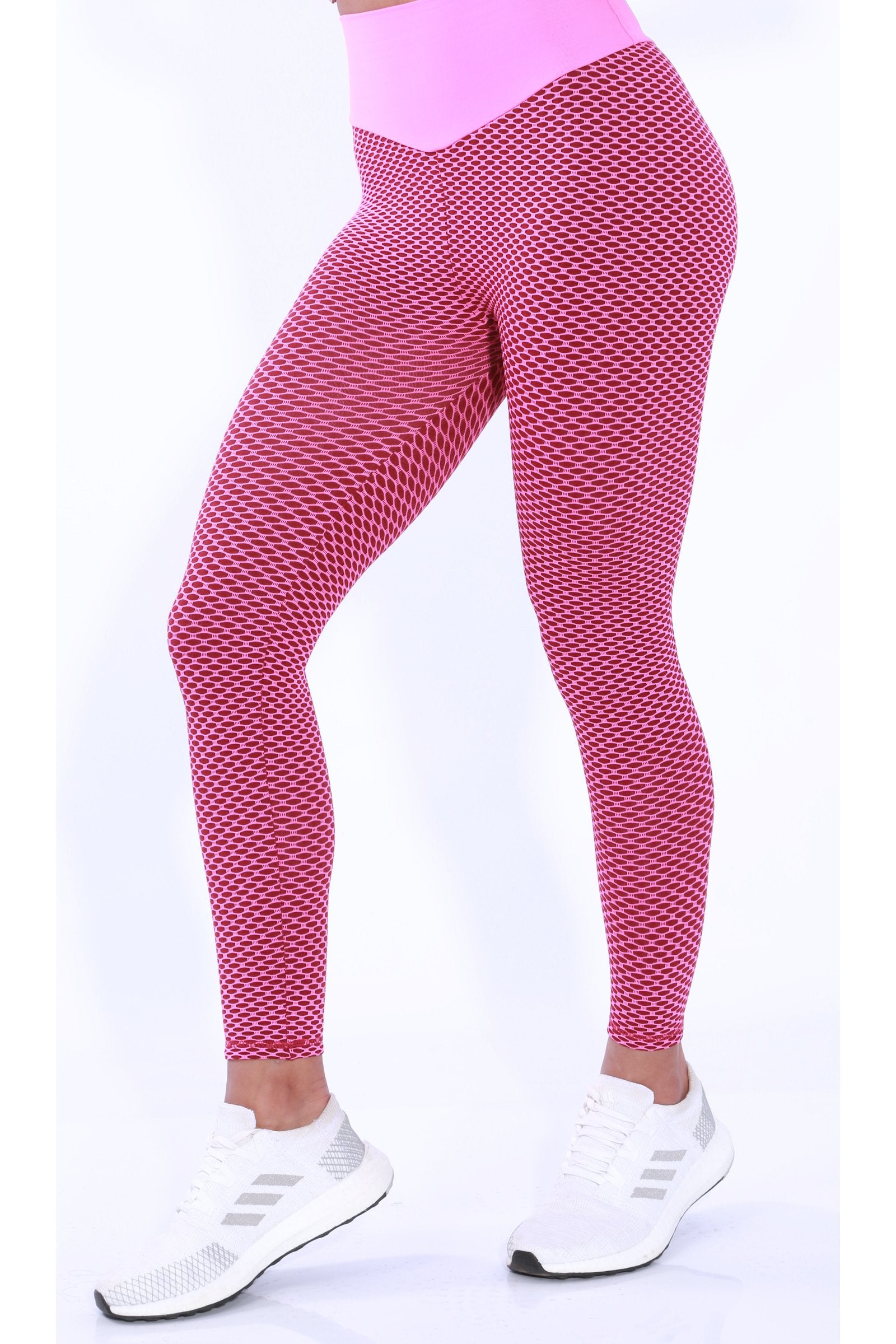 Image of Wonderfit Bubble leggings AKA ‘Tik Tok Pants’ - Anti cellulite leggings - Pink