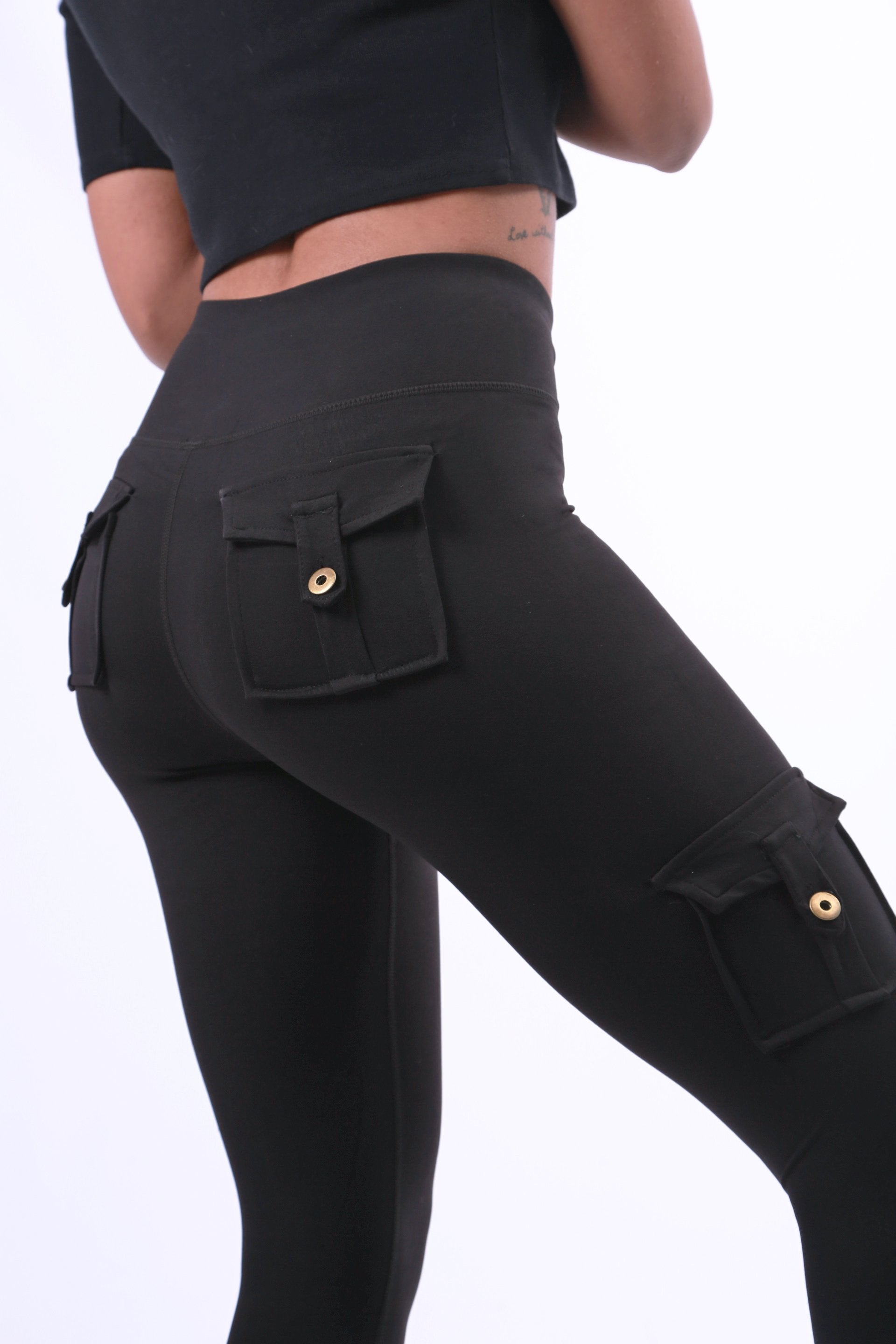 Mid waist Butt lifting Shaping Jeans/Jeggings - Black stone