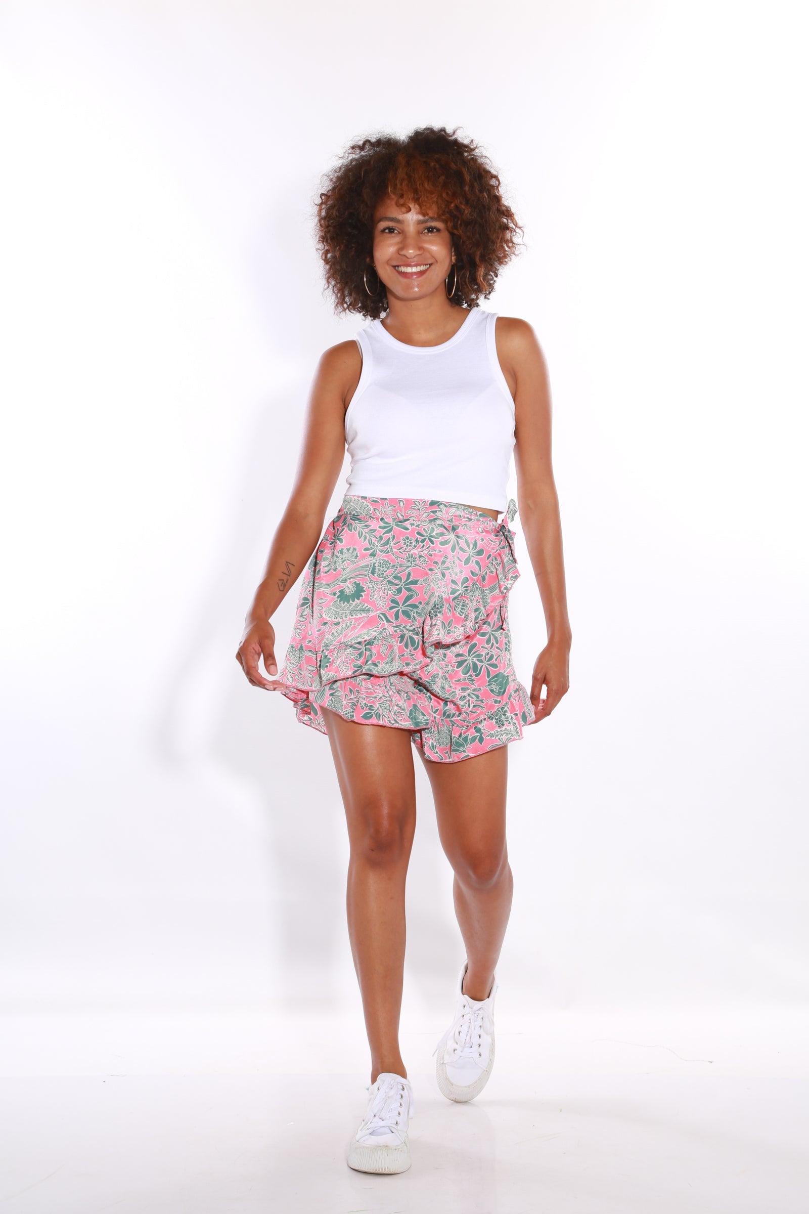 Image of Happy Pants wrap style skorts - coral
