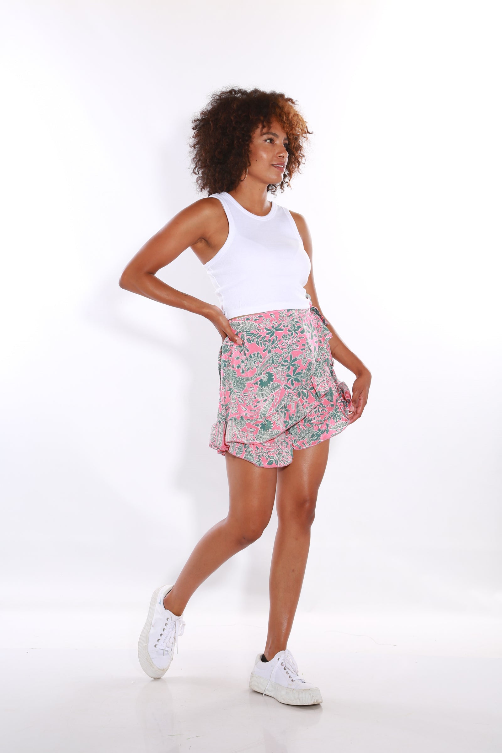 Image of Happy Pants wrap style skorts - coral