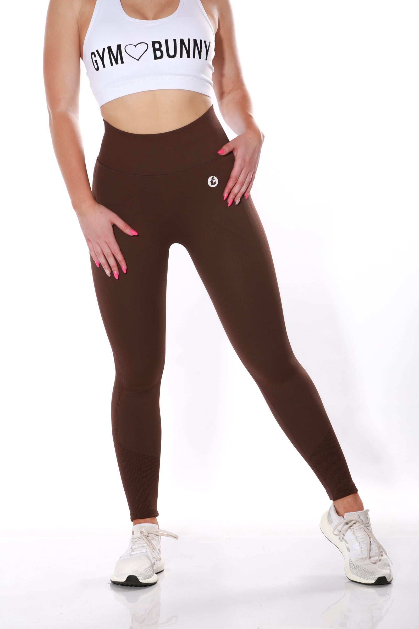 Gymbunny Seamless scrunch leggings have contour shadowing designed
