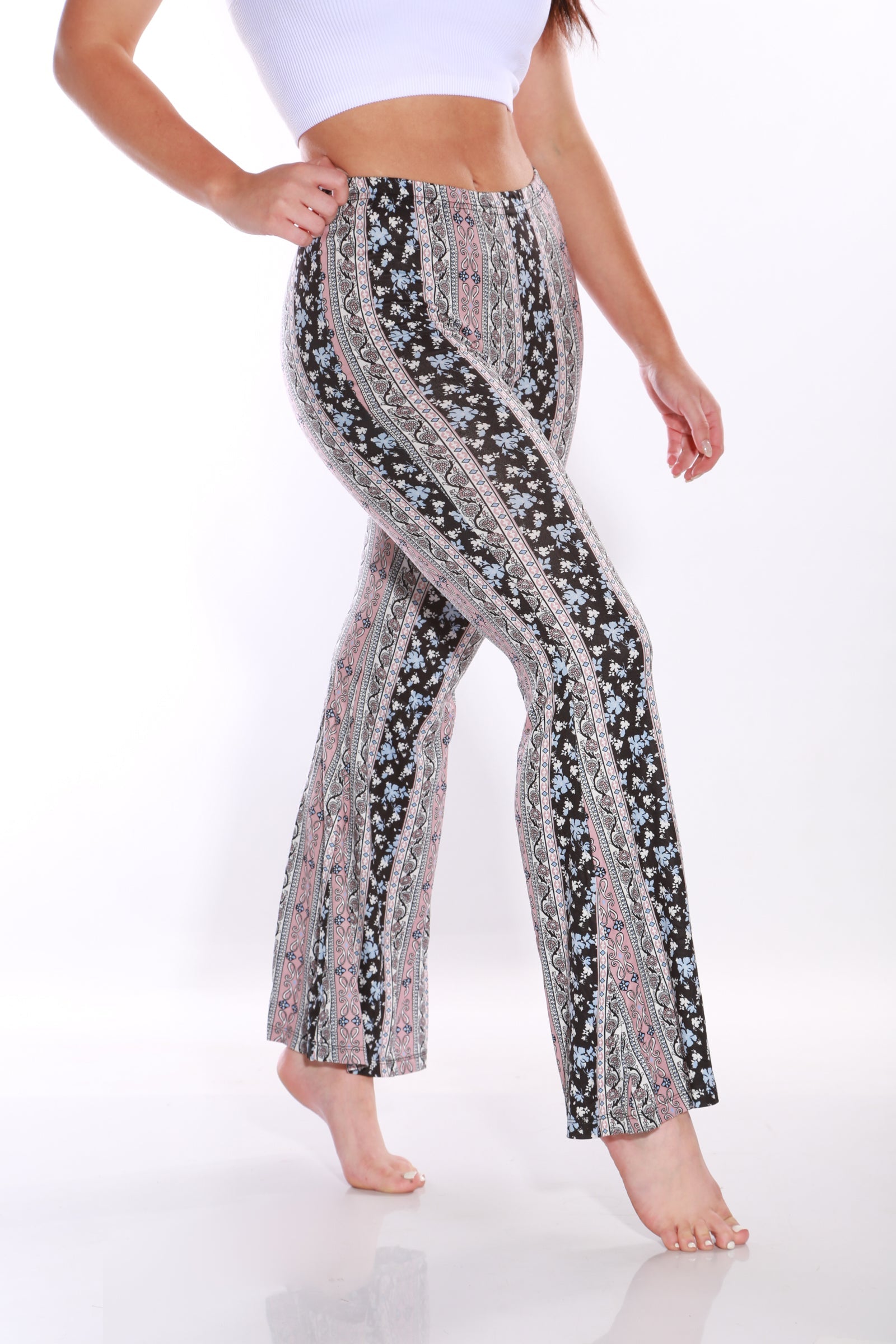 Image of TNG Hippie flare Leggings -pink