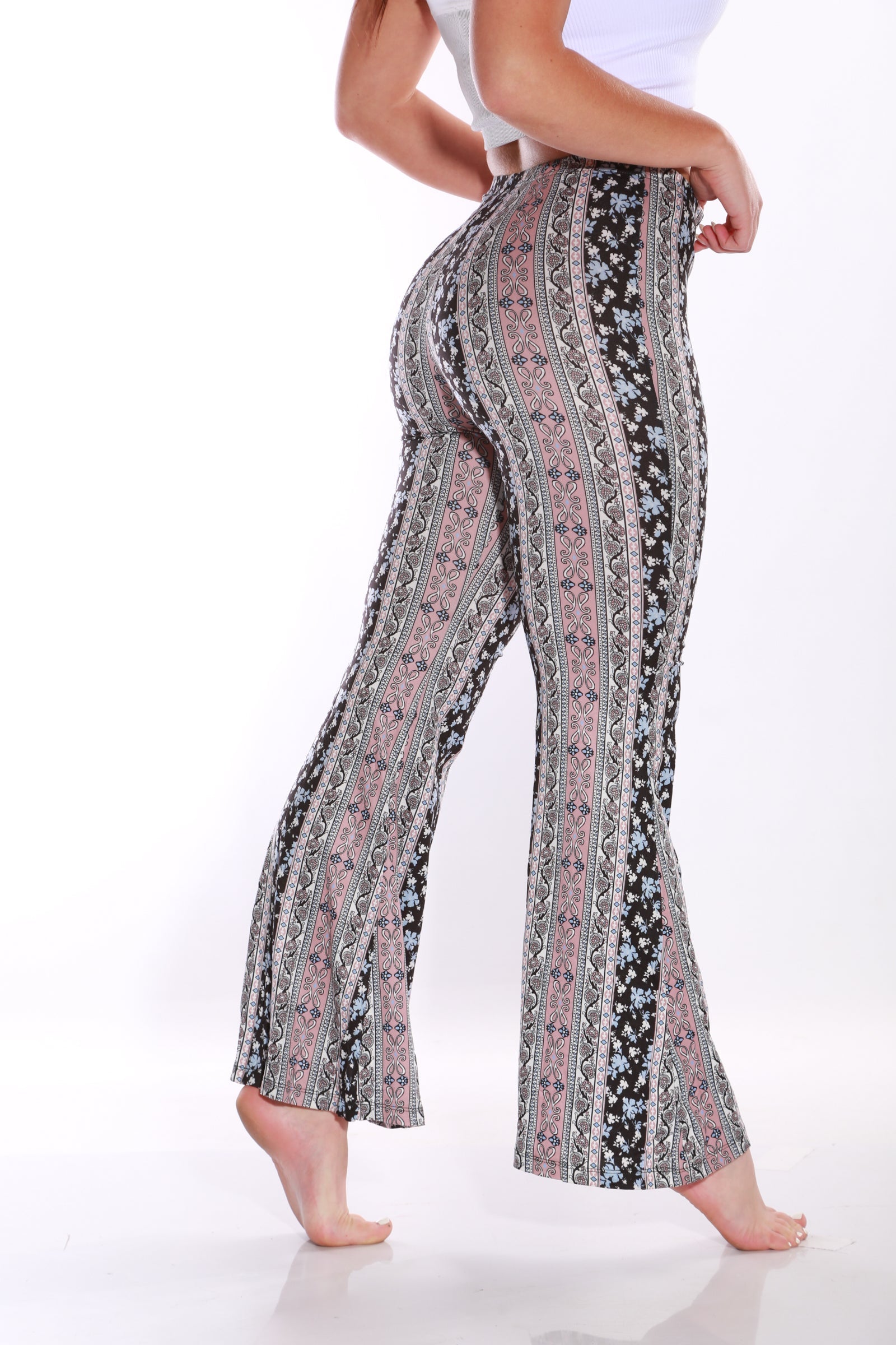 Image of TNG Hippie flare Leggings -pink