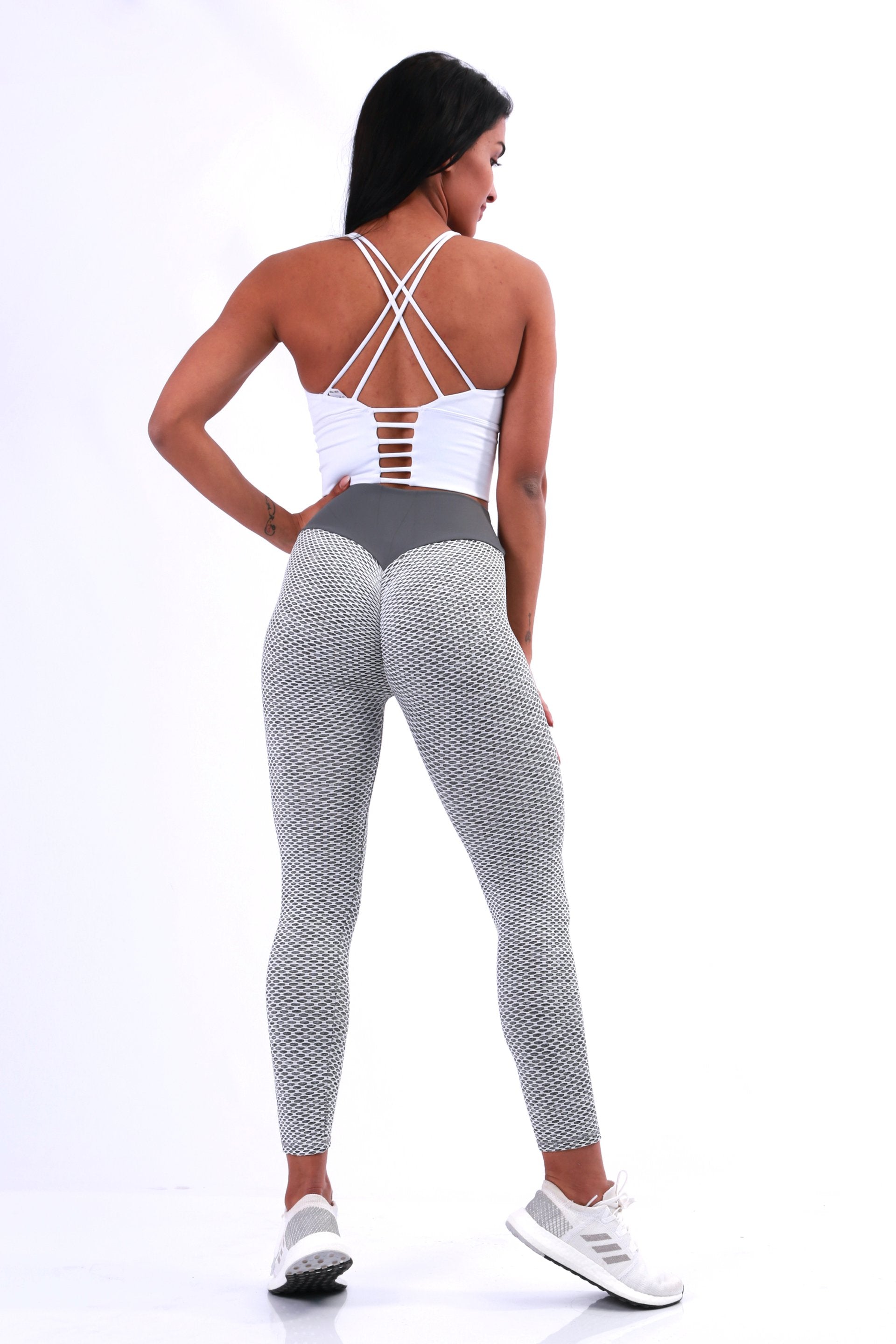 Image of Wonderfit Bubble leggings AKA ‘Tik Tok Pants’ - Anti cellulite leggings - Grey